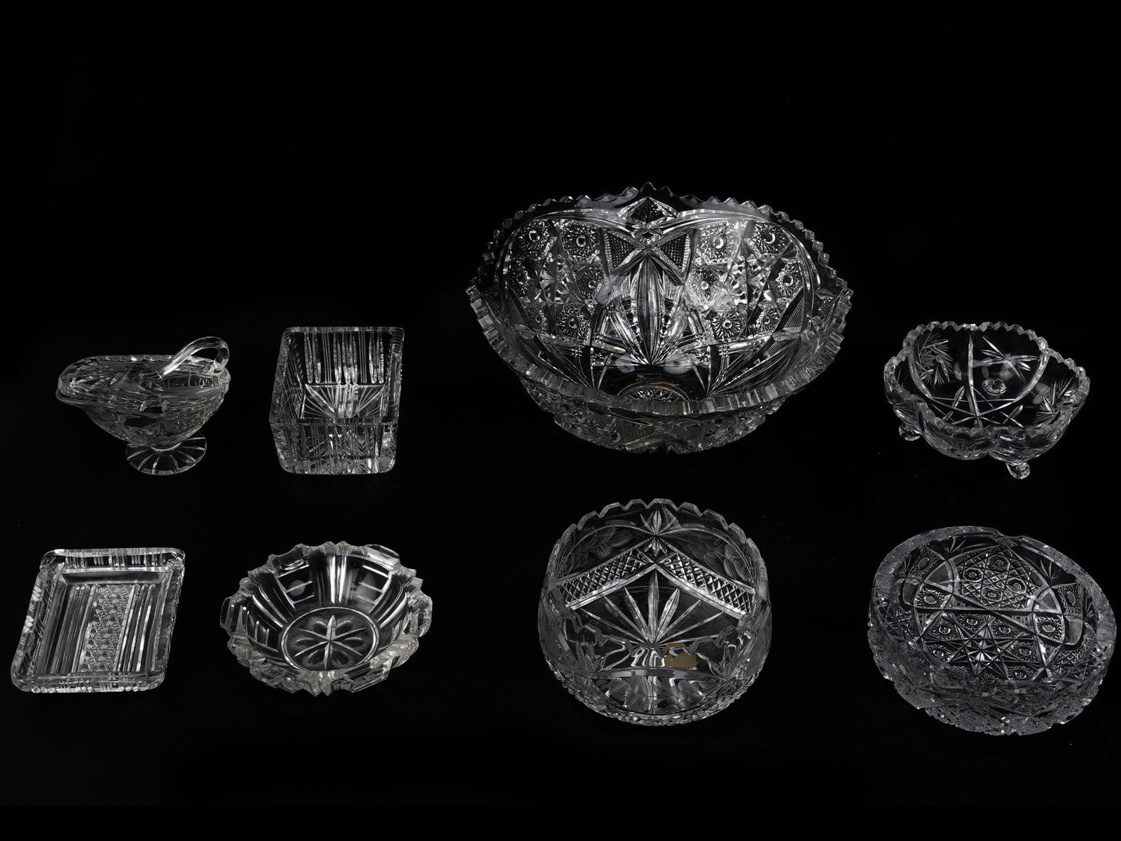 7 PCS OF VINTAGE CUT GLASSWARE KURANDA ESTATE (1 of 8)