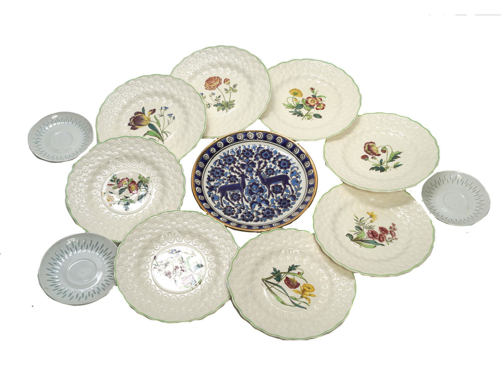 A LOT OF COPELAND SPODE PLATES AND ARABIA SAUCERS (1 of 8)