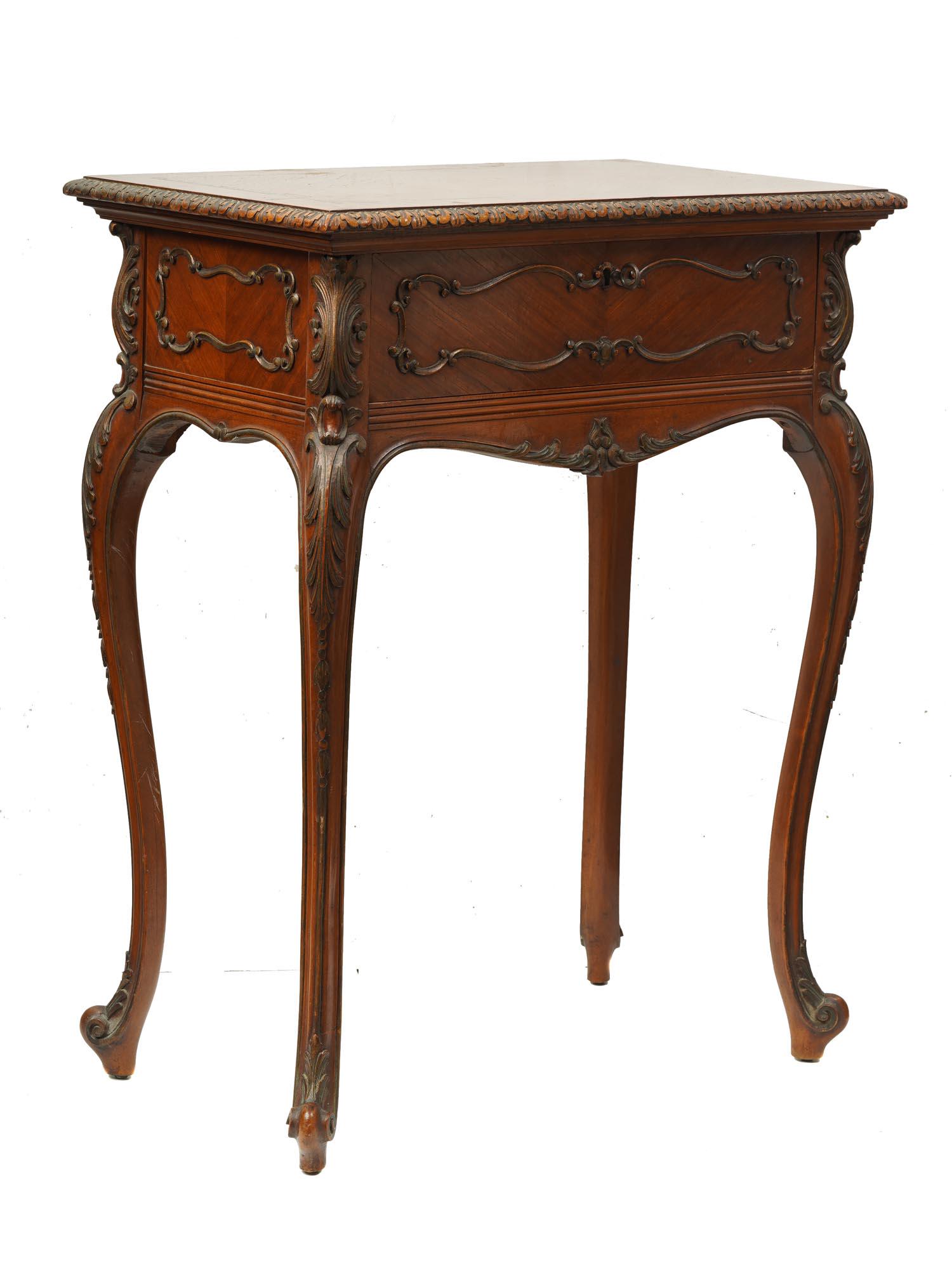 ANTIQUE LOUIS XV STYLE ORMOLU MOUNTED SIDE TABLE (1 of 7)
