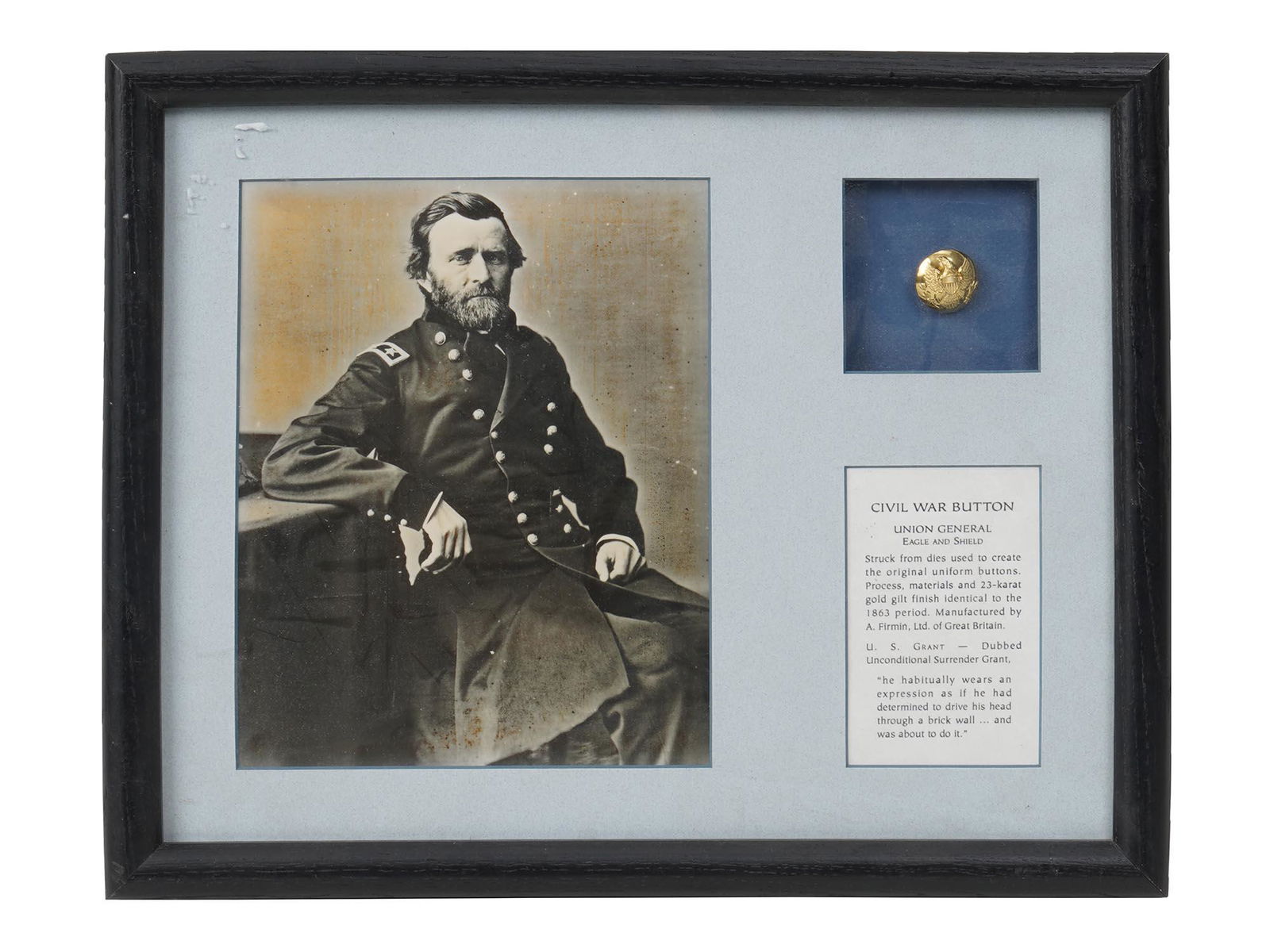 COLLECTIBLE CIVIL WAR BUTTON UNION GENERAL (1 of 4)