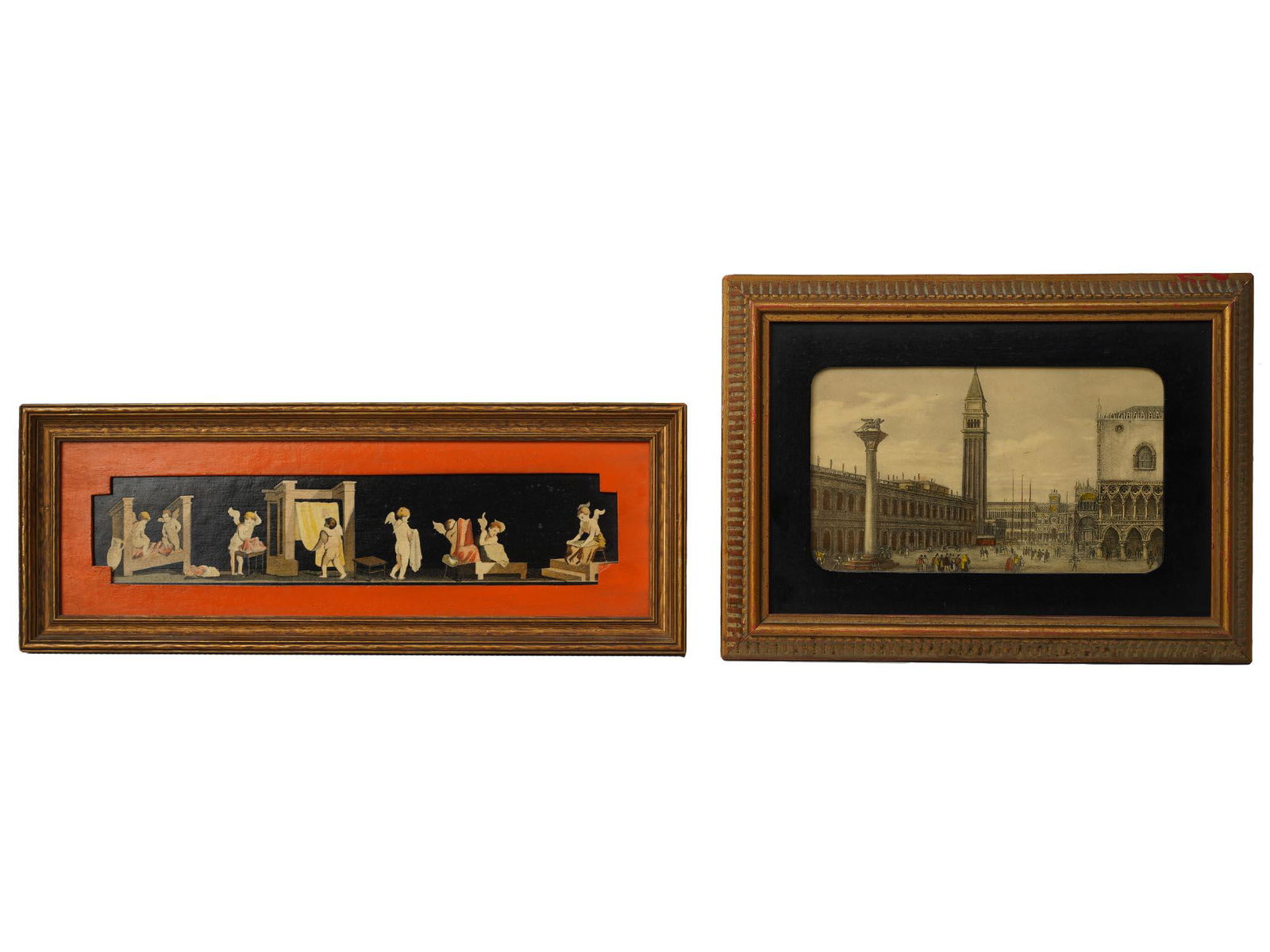 TWO VINTAGE PRINTS WITH LACQUERED FINISH (1 of 7)