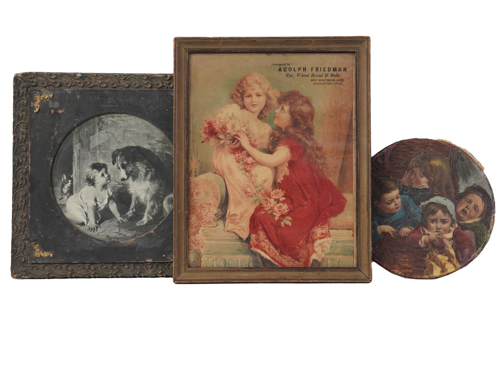 THREE ANTIQUE COLLECTIBLE DECORATION PRINTS (1 of 9)