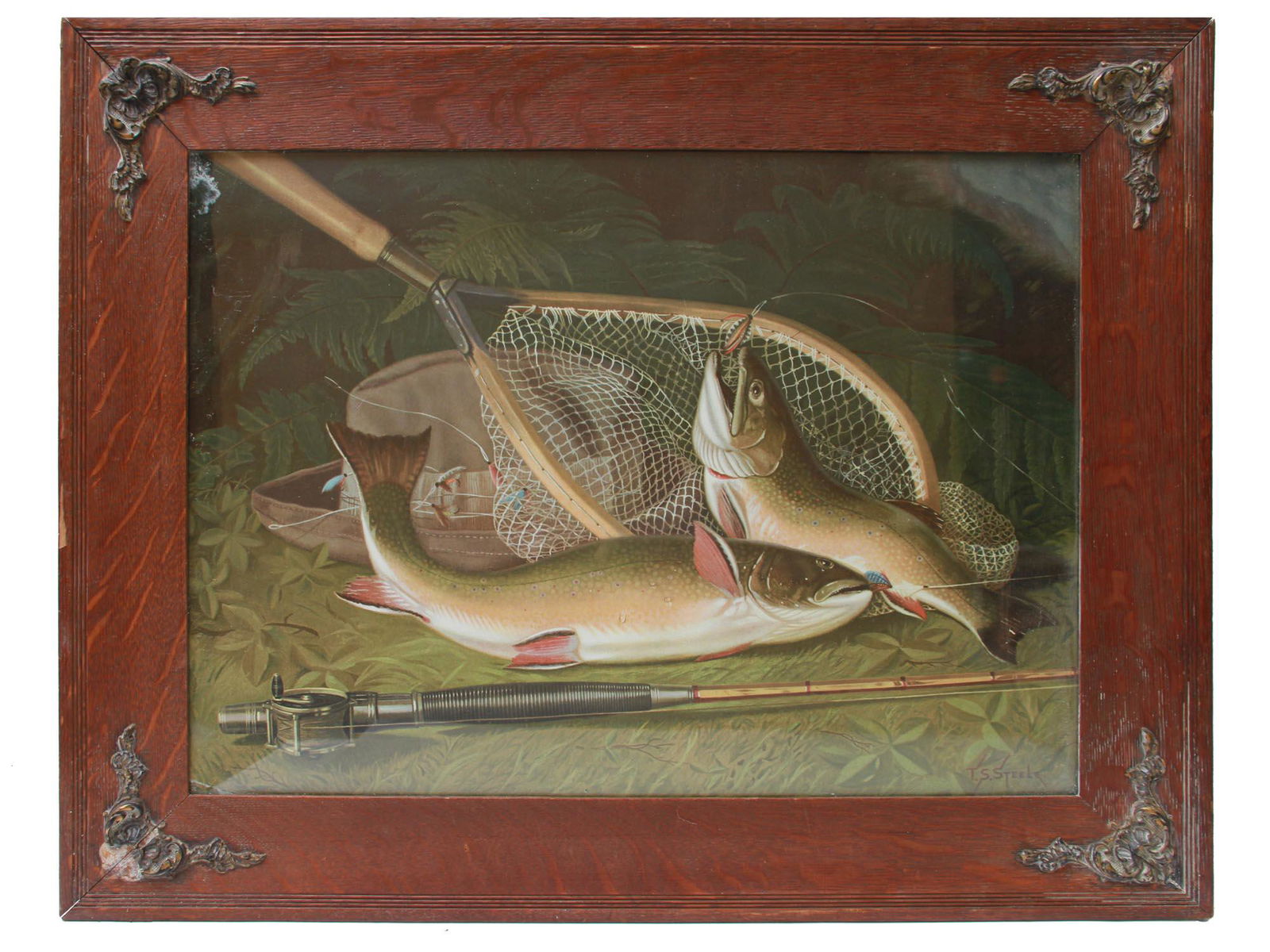 A VINTAGE LITHOGRAPH PRINT AFTER T.S. STEELE (1 of 9)