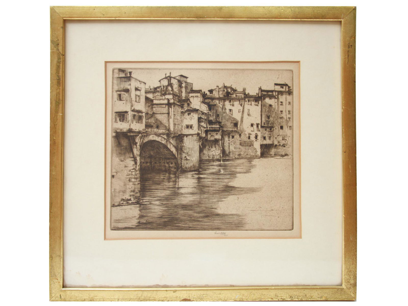 AN EARLY 20TH CENT ETCHING BY ERNST DAVID ROTH (1 of 7)