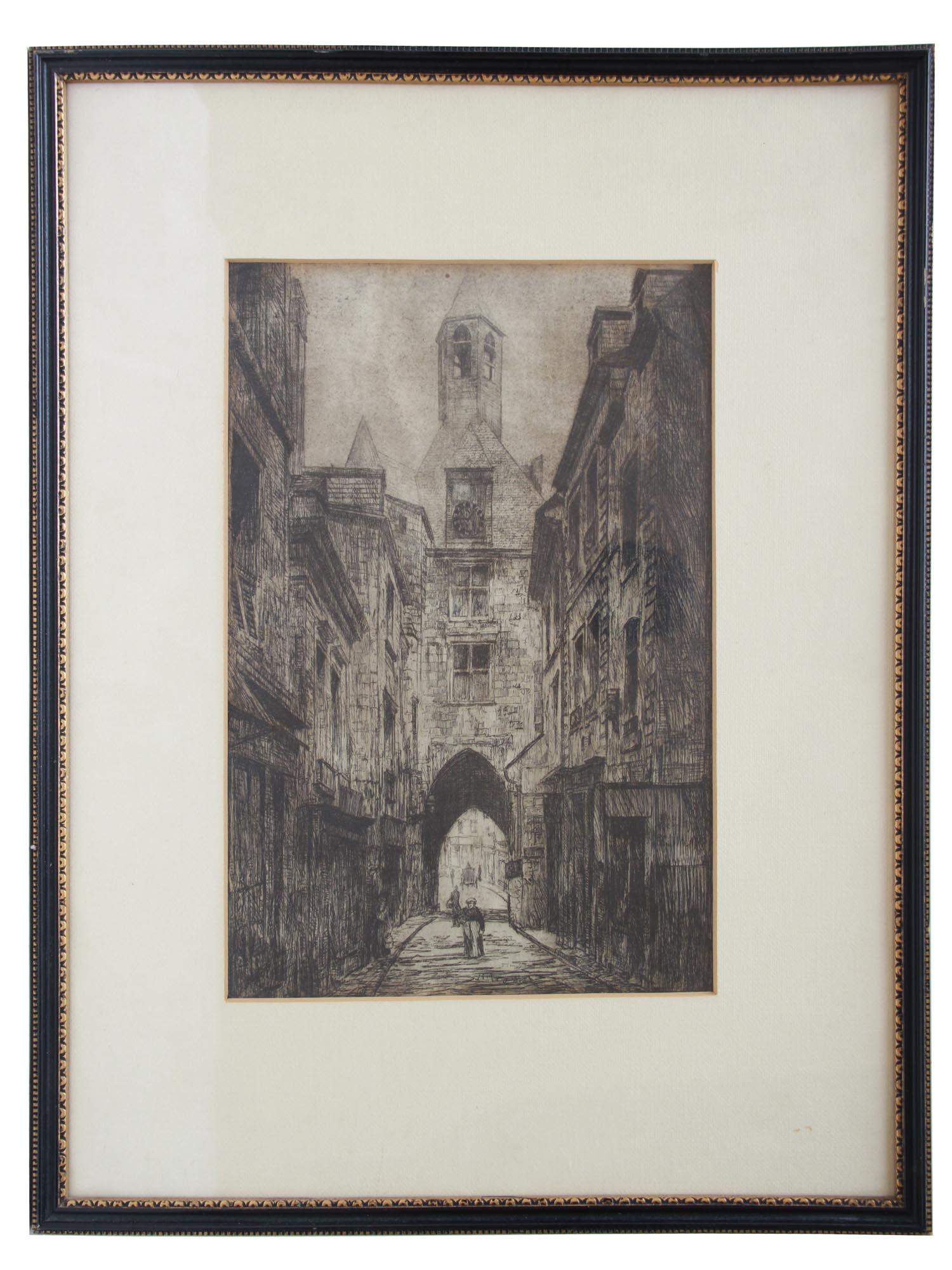 AN ETCHING OF A STREET BY EDGAR YAEGER (1 of 6)