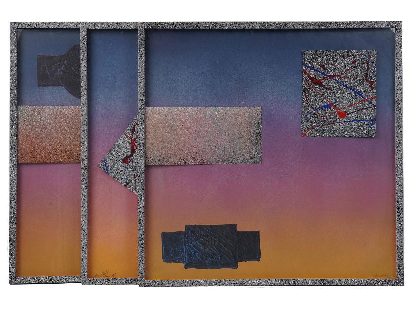 THREE MIXED MEDIA ASSEMBLAGE ARTWORKS SIGNED (1 of 12)