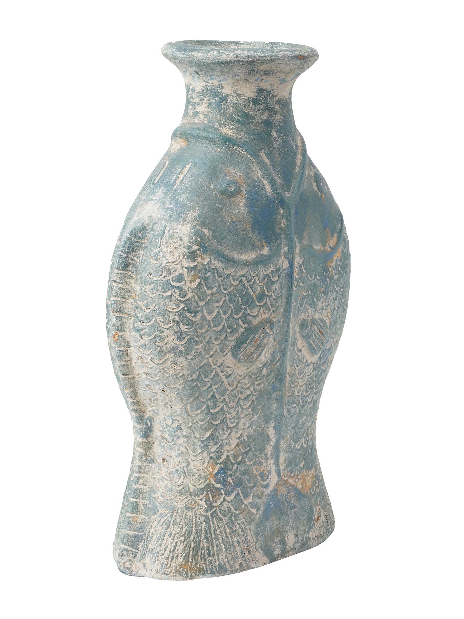 LARGE ANTIQUE CHINESE VASE DOUBLE FISH (1 of 6)