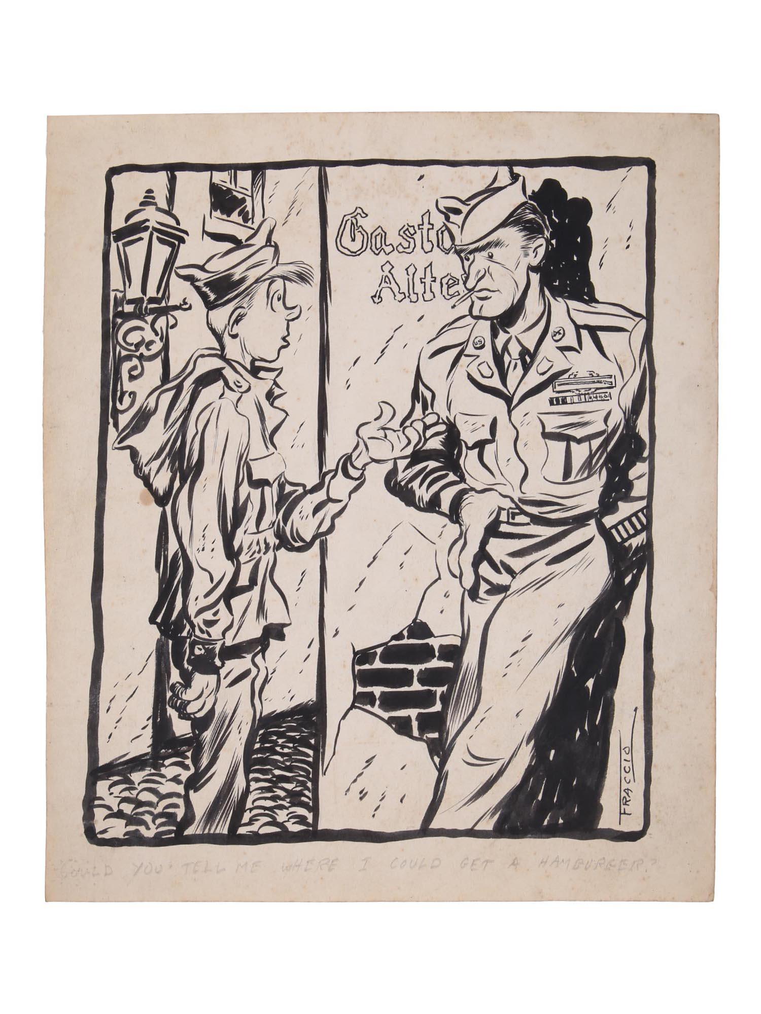 AMERICAN ILLUSTRATION INK PAINTING BY BILL FRACCIO (1 of 4)