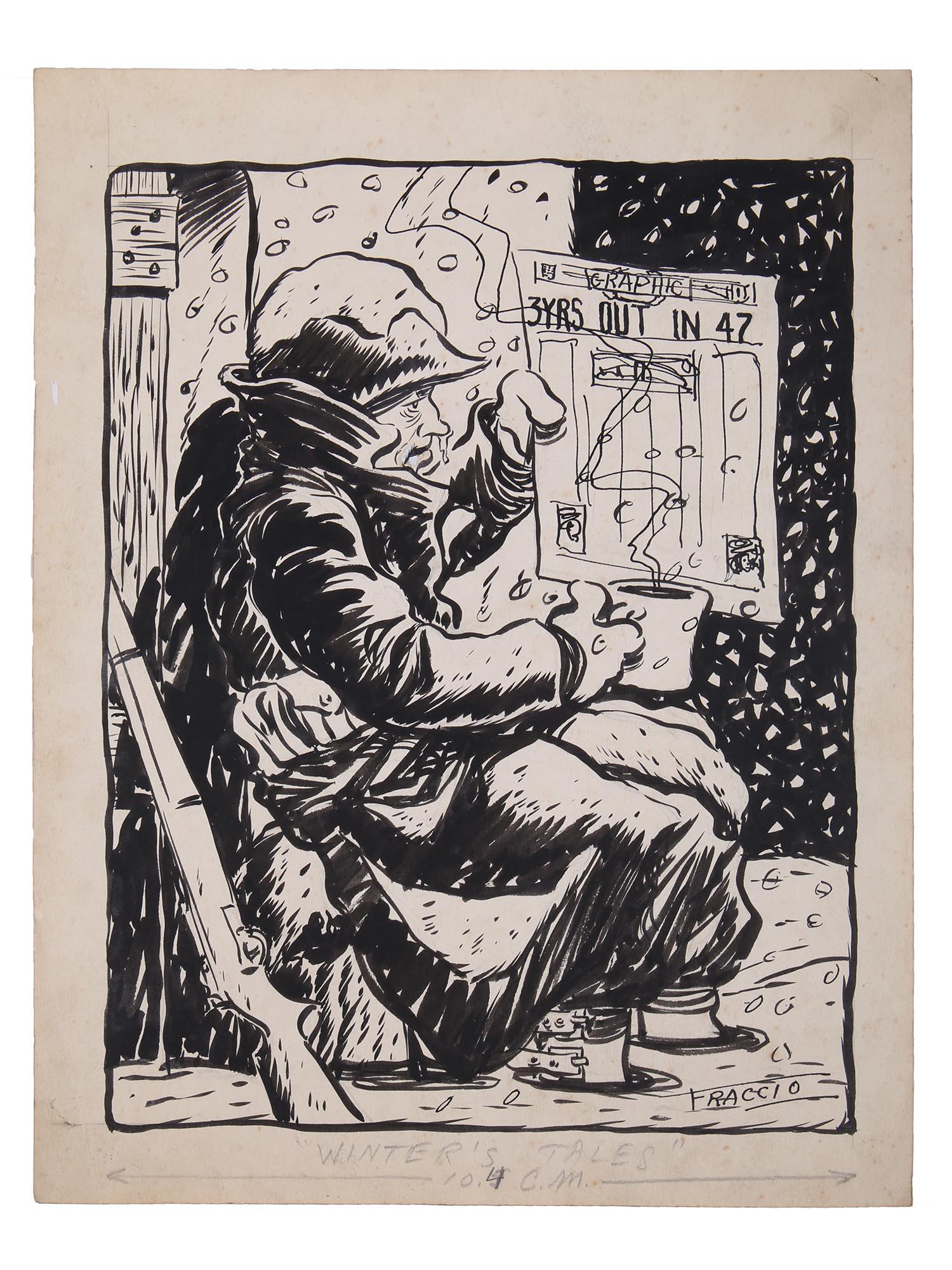 AMERICAN ILLUSTRATION INK PAINTING BY BILL FRACCIO (1 of 4)