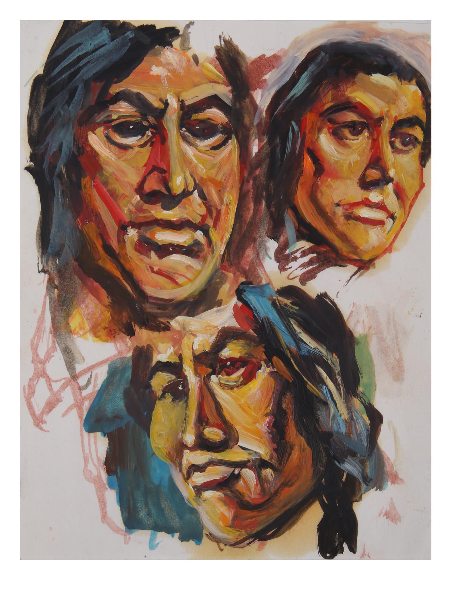 AMERICAN GOUACHE PAINTING SKETCH BY BILL FRACCIO (1 of 3)