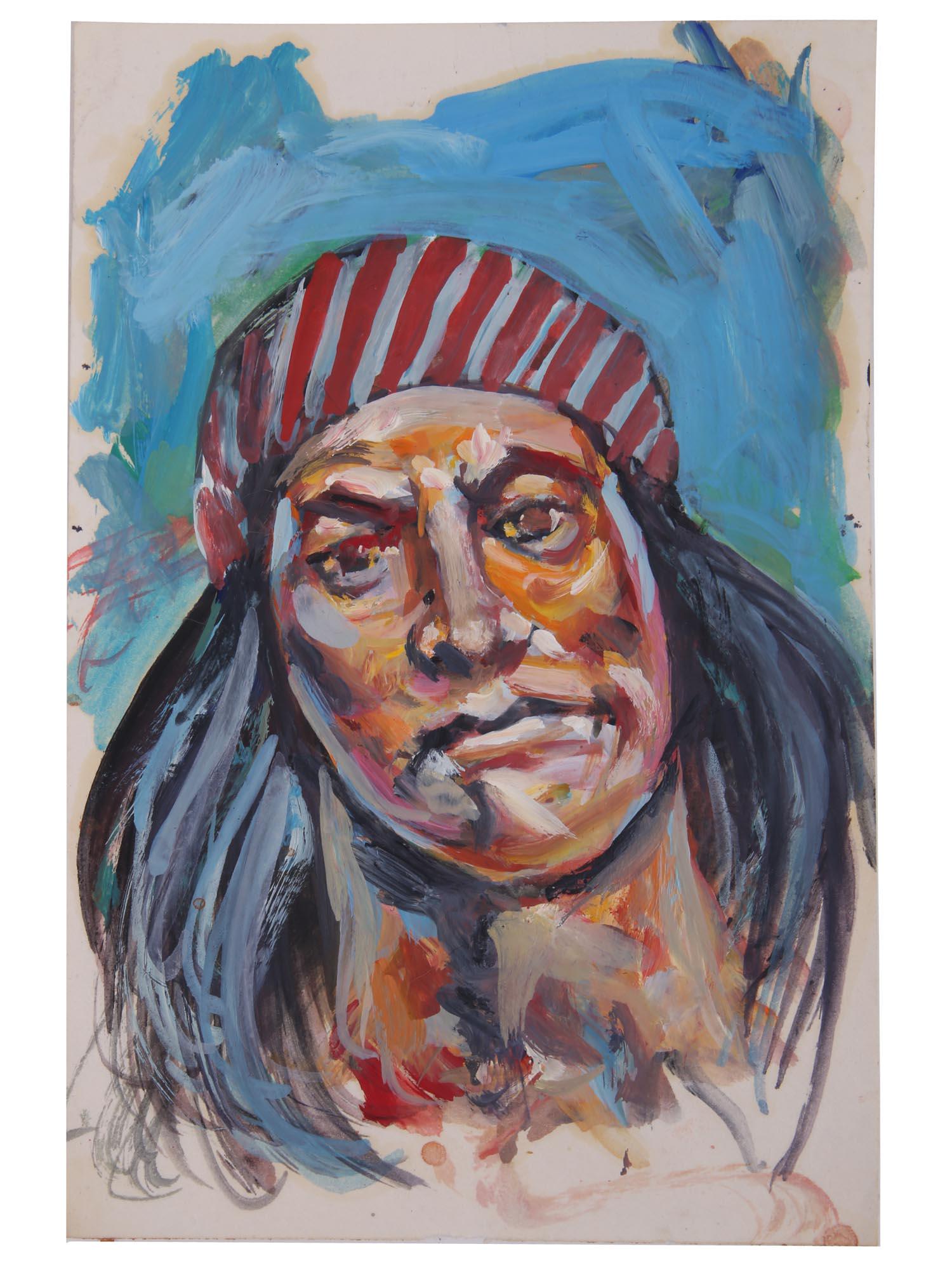AMERICAN GOUACHE PAINTING SKETCH BY BILL FRACCIO (1 of 3)