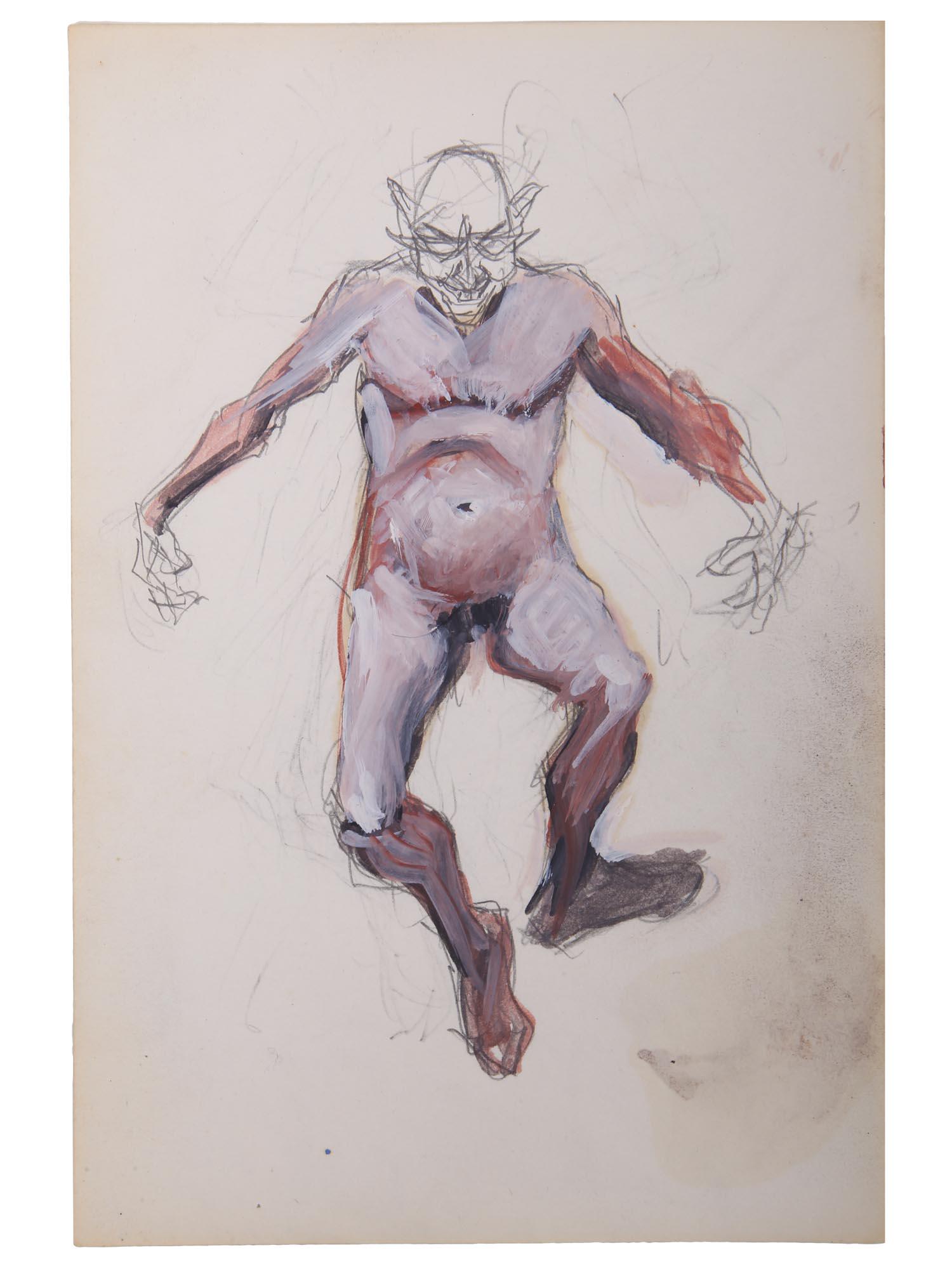 AMERICAN GOUACHE PAINTING BY WILLIAM FRACCIO (1 of 2)