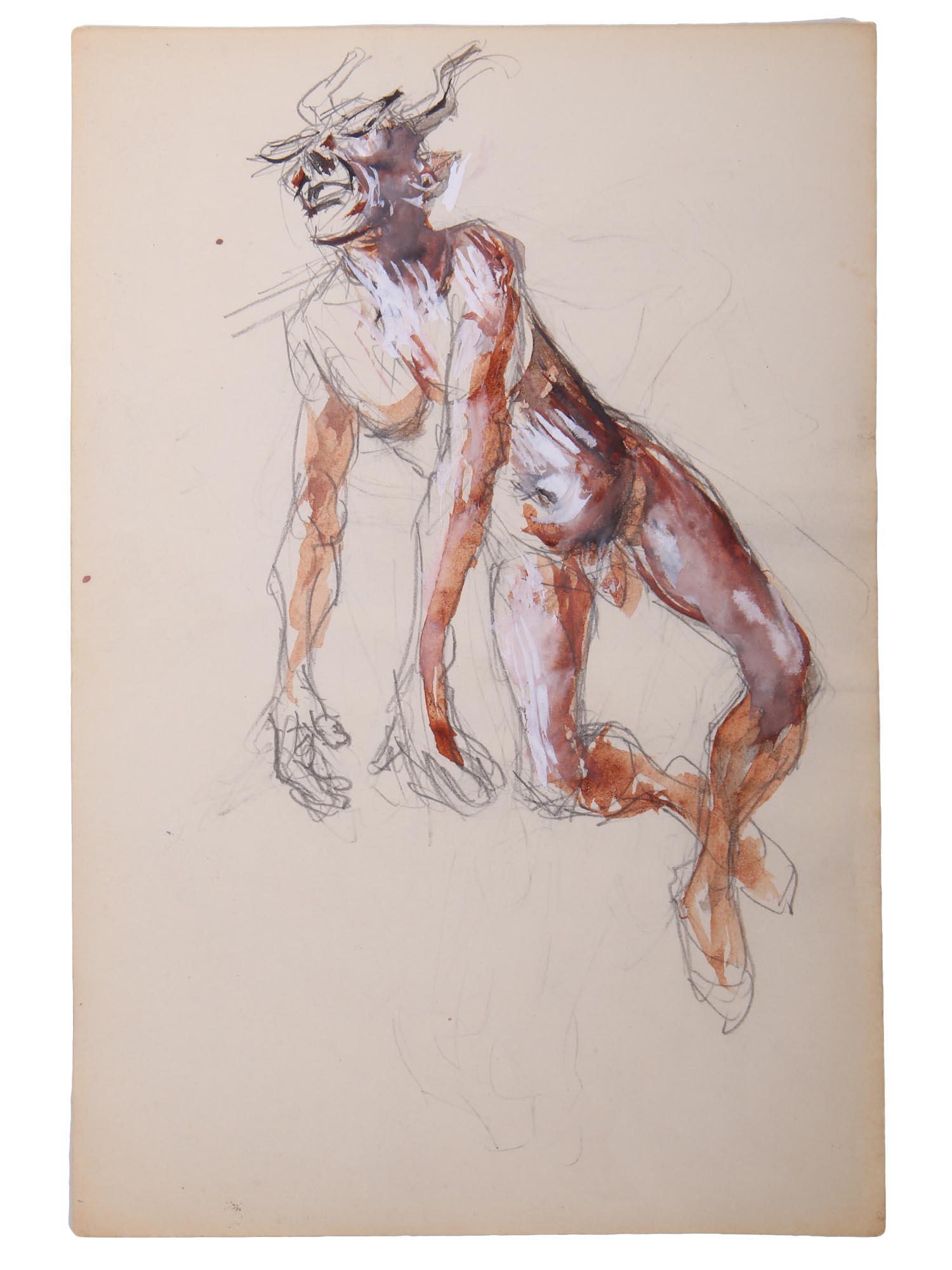 AMERICAN GOUACHE PAINTING BY WILLIAM FRACCIO (1 of 2)