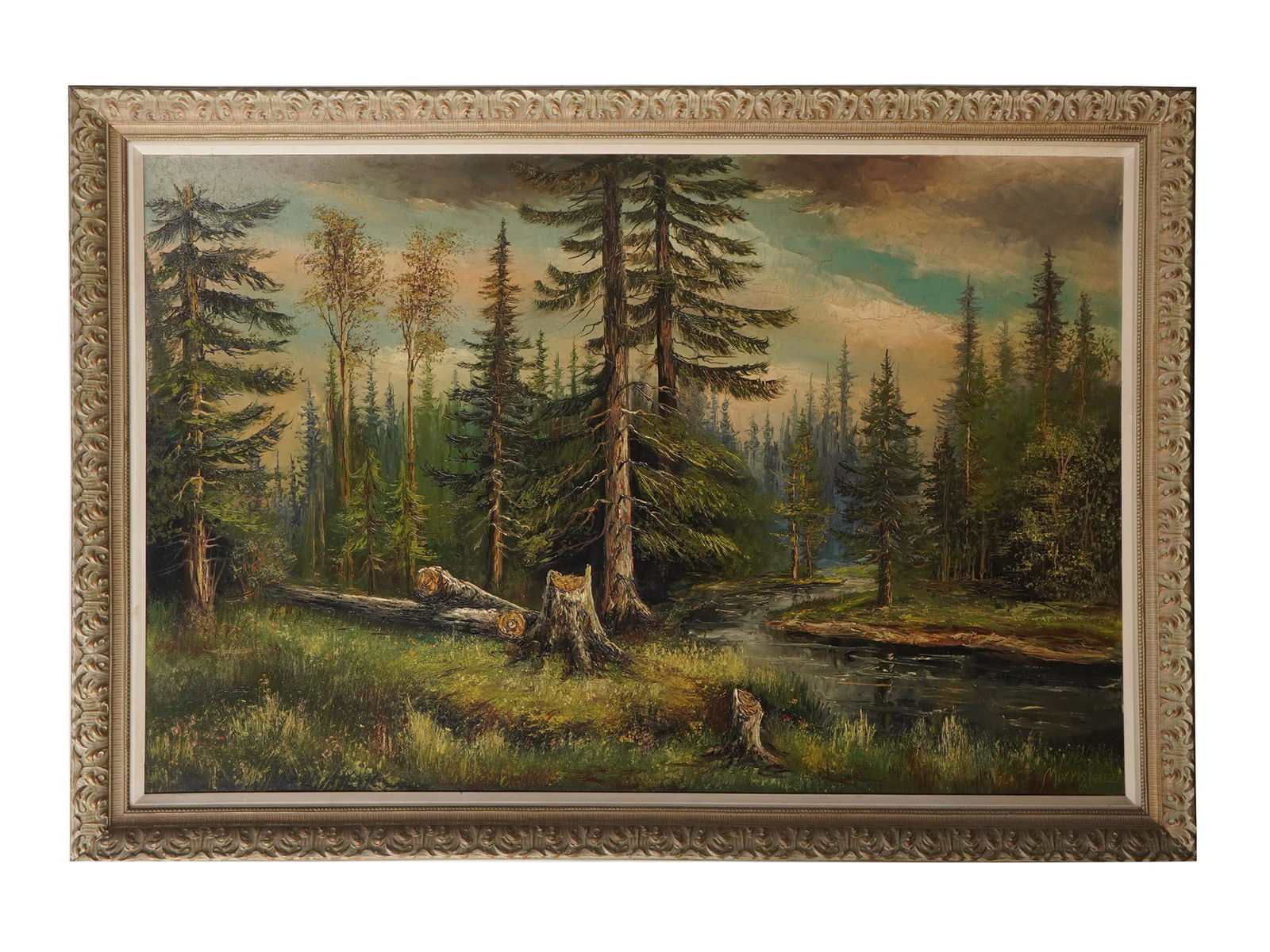 MORRIS KATZ FOREST LANDSCAPE PAINTING ON BOARD (1 of 4)