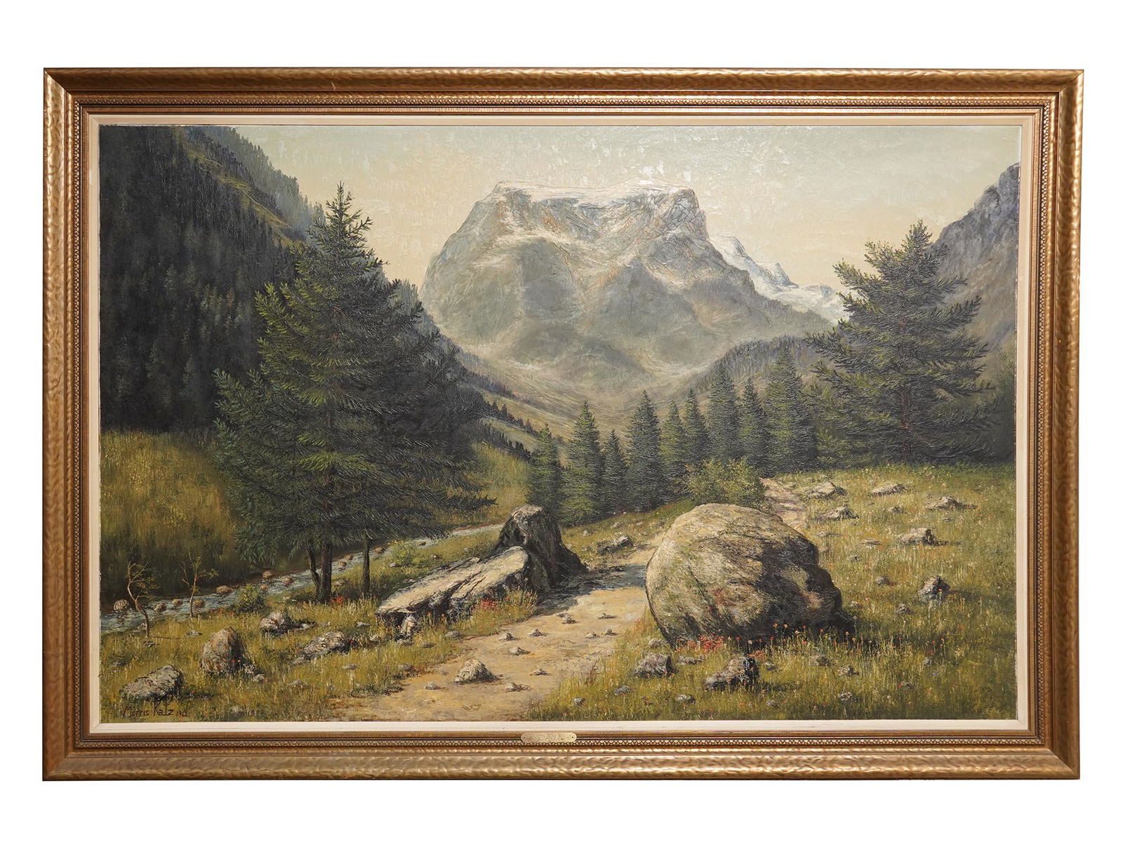 LARGE MORRIS KATZ PAINTING ON CANVAS, LANDSCAPE (1 of 4)