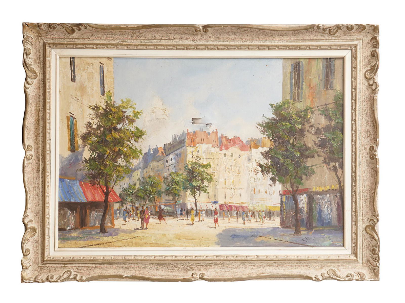 LARGE MID CENTURY PAINTING PARIS BY RAOUL OGRE (1 of 6)