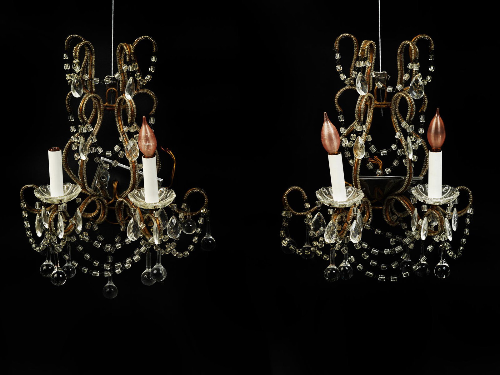 A PAIR OF VINTAGE ITALIAN 40S WALL SCONCES (1 of 7)