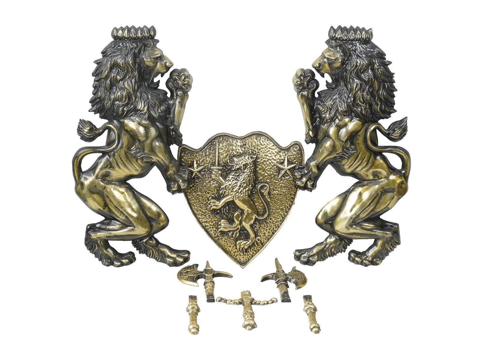 VINTAGE LION HERALDRY METAL WALL PLAQUE MBC JAPAN (1 of 11)