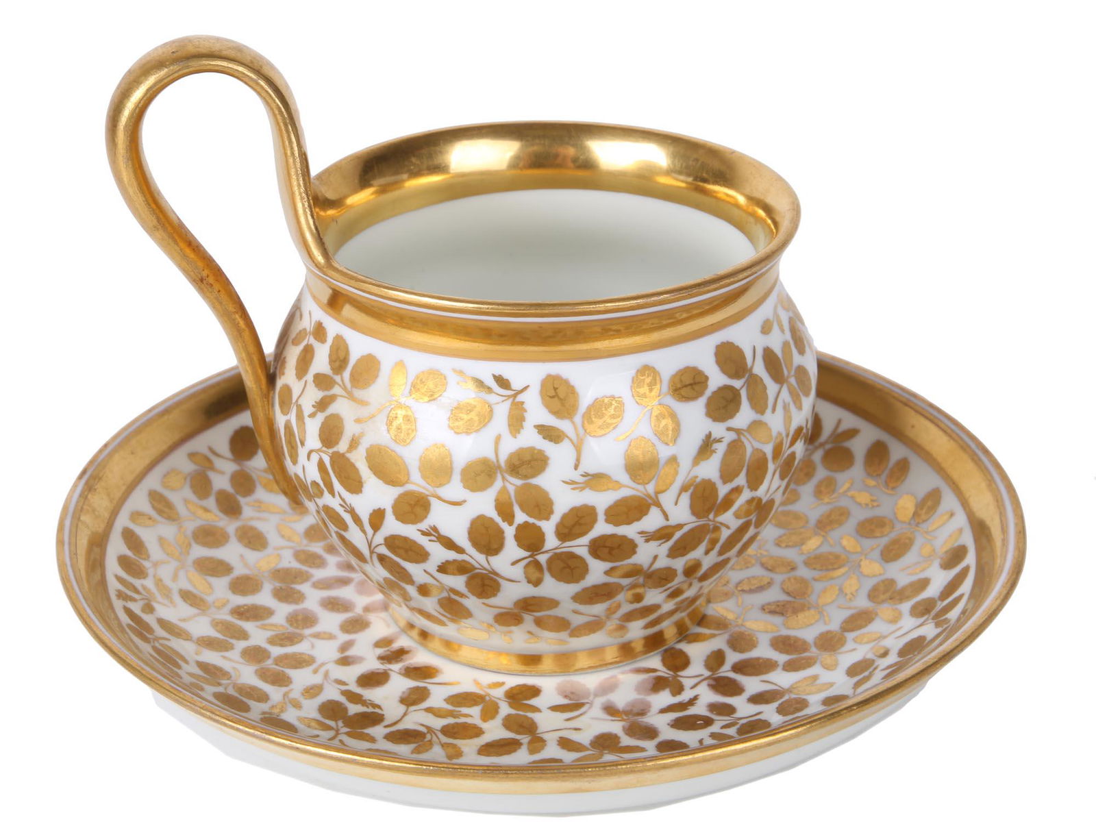 ANTIQUE ROYAL VIENNA STYLE PORCELAIN CUP SAUCER (1 of 5)