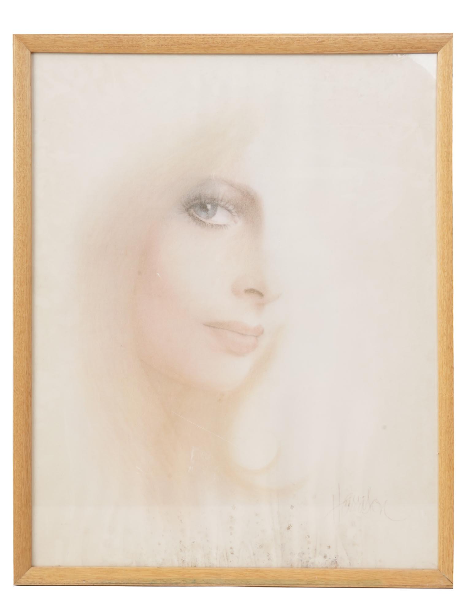 BOB HARRISON VINTAGE PRINT OF A WOMAN SIGNED (1 of 5)