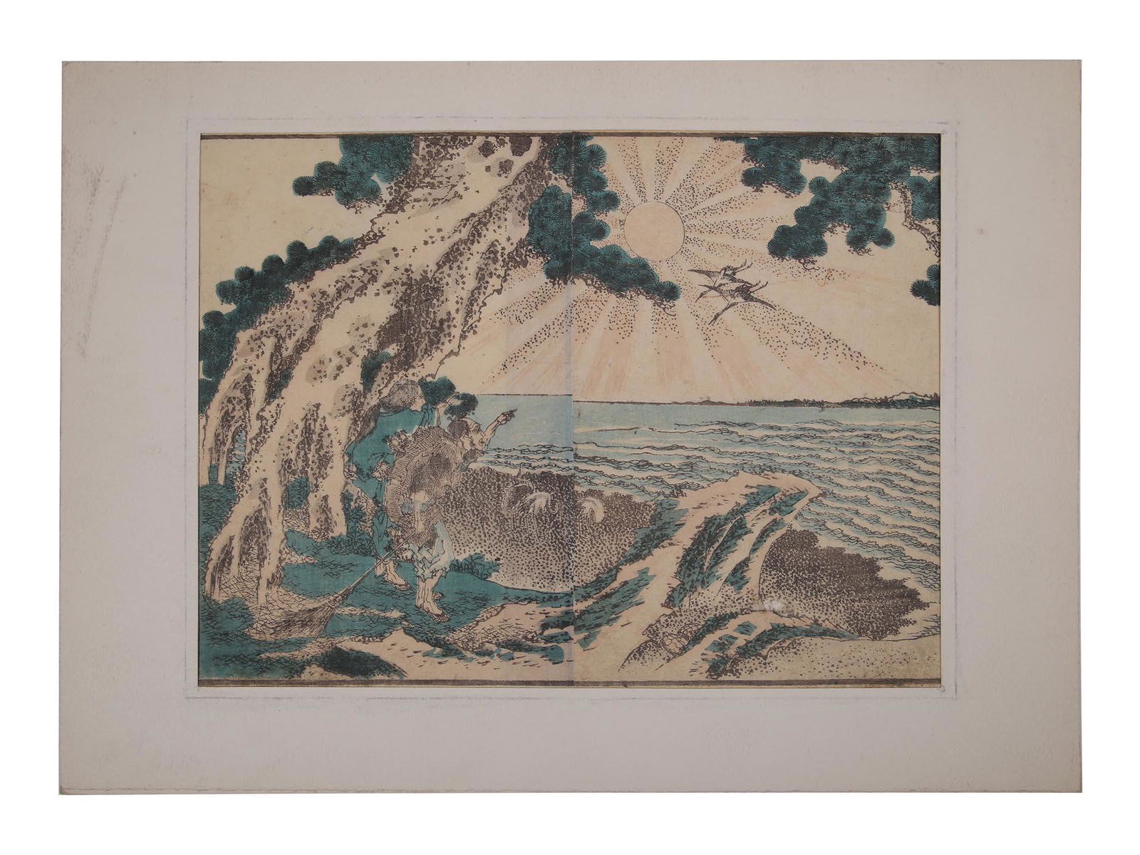 VINTAGE JAPANESE UKIYO E COLOR WOOD BLOCK PRINT (1 of 4)