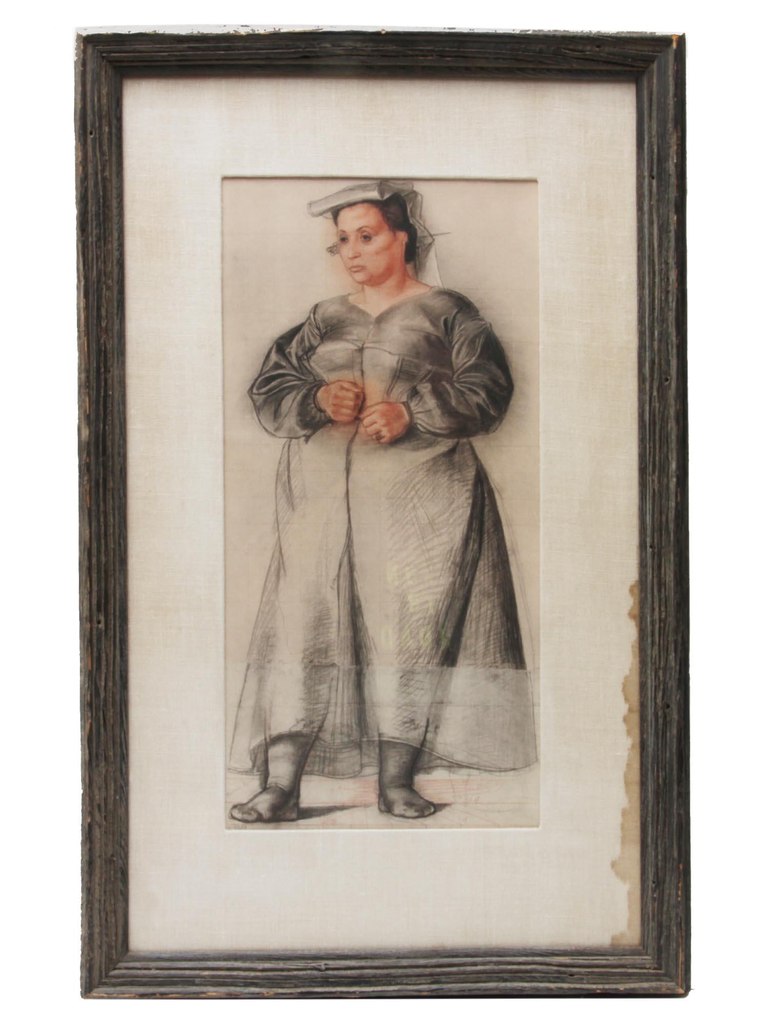 A VINTAGE NEW YORK GRAPHIC SOCIETY DRAWING (1 of 12)