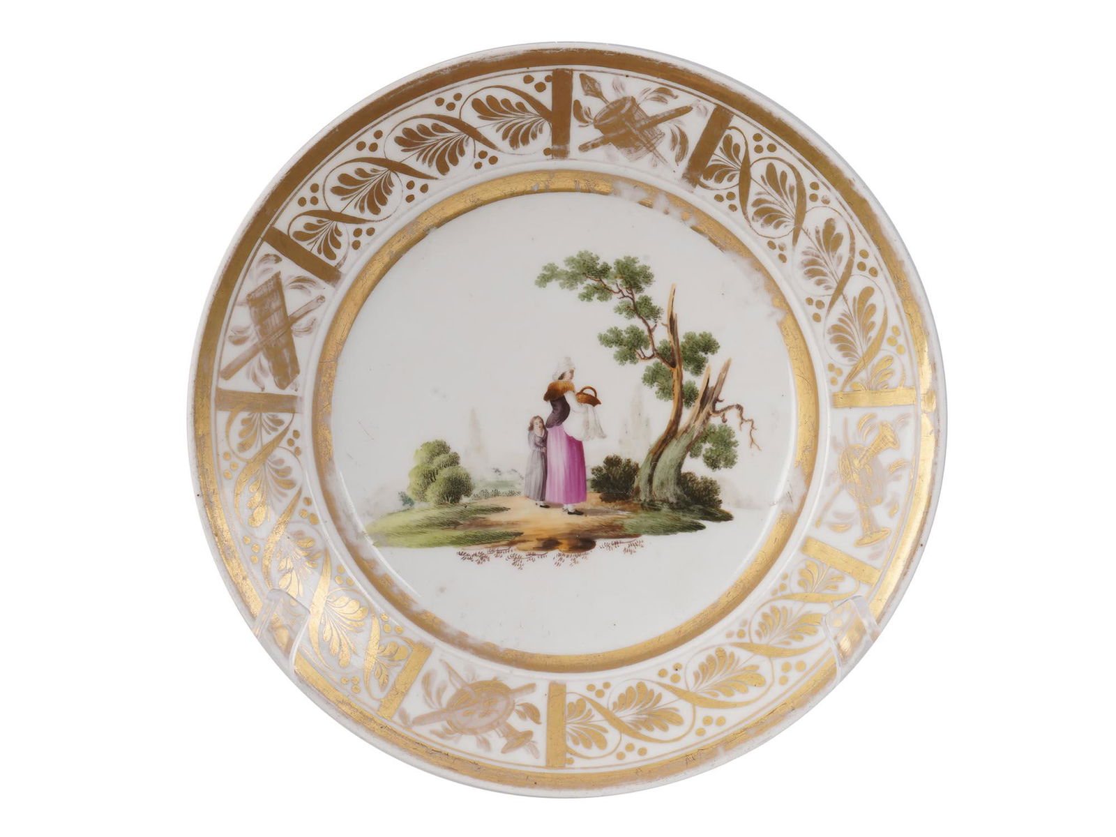 ANTIQUE RUSSIAN PORCELAIN PLATE BY GARDNER FACTORY (1 of 7)