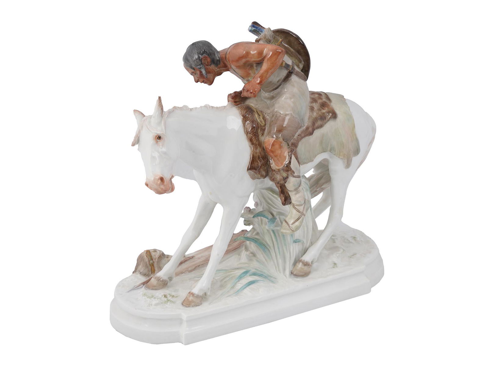 ANTIQUE MEISSEN PORCELAIN FIGURE HUN ON HORSEBACK (1 of 8)