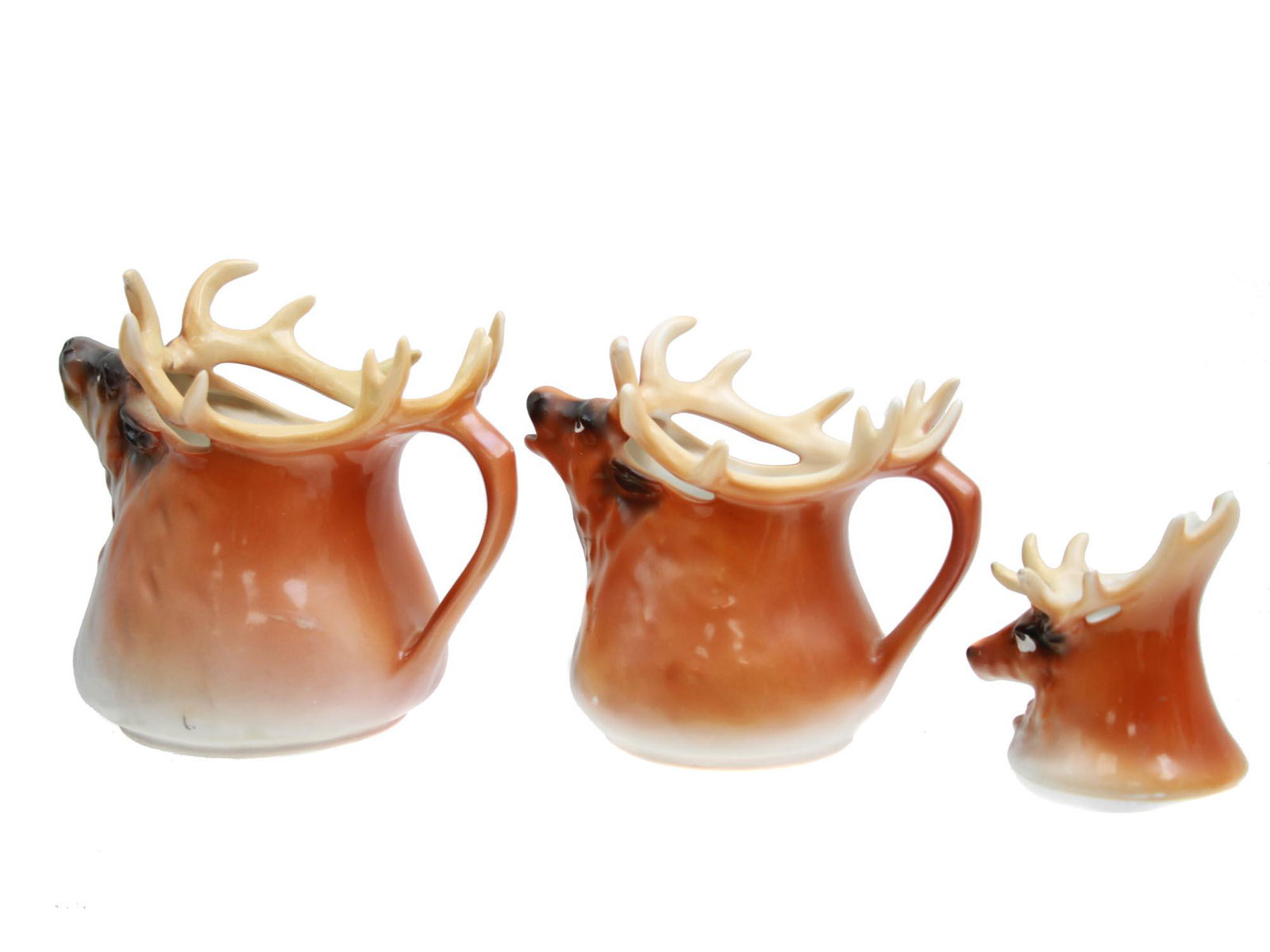 SET OF THREE ROYAL BAYREUTH PORCELAIN ELK PIECES (1 of 7)