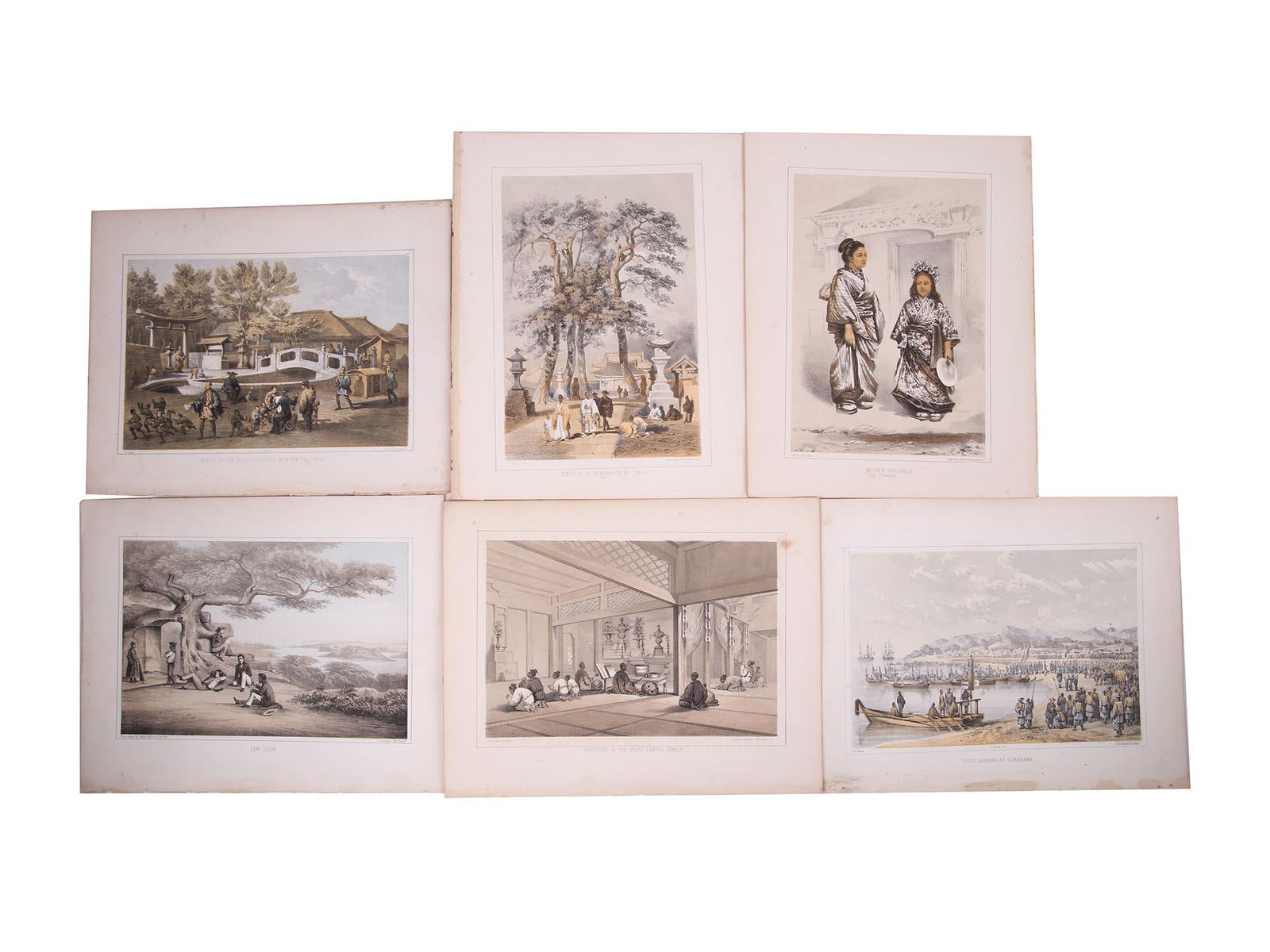 ANTIQUE JAPAN PERRY EXPEDITION COLOR LITHOGRAPHS (1 of 9)