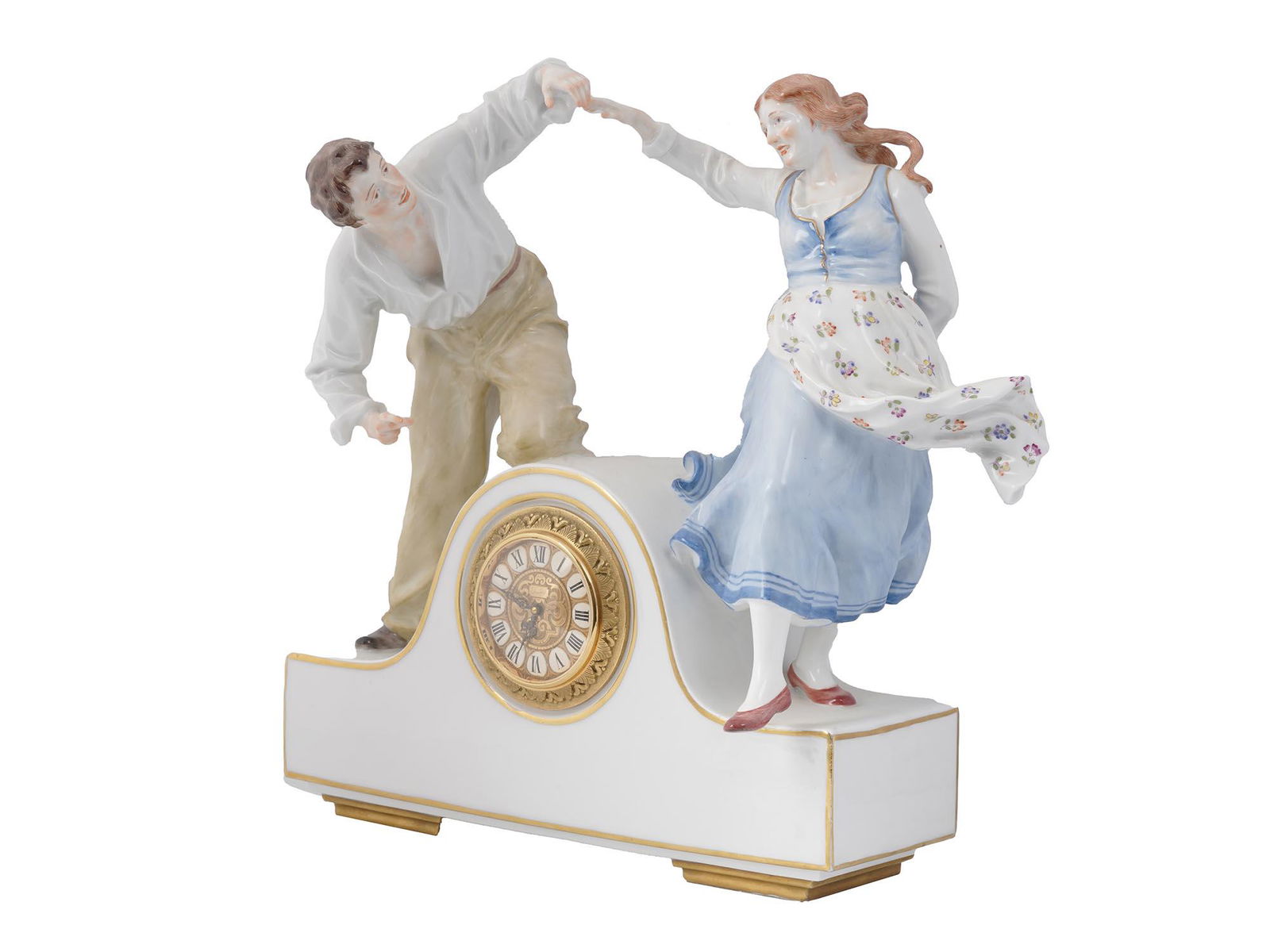 ANTIQUE MEISSEN TABLE CLOCK KONRAD HENTSCHEL (1 of 8)