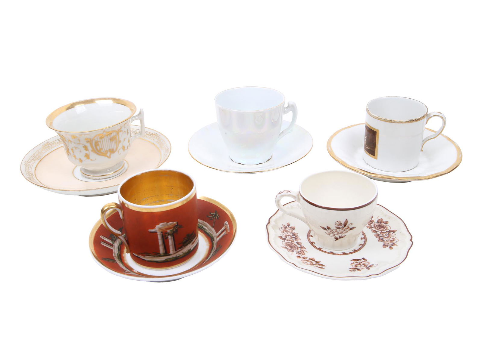 COLLECTION OF GERMAN USA PORCELAIN CUPS SAUCERS (0207) on Mar 12, 2022
