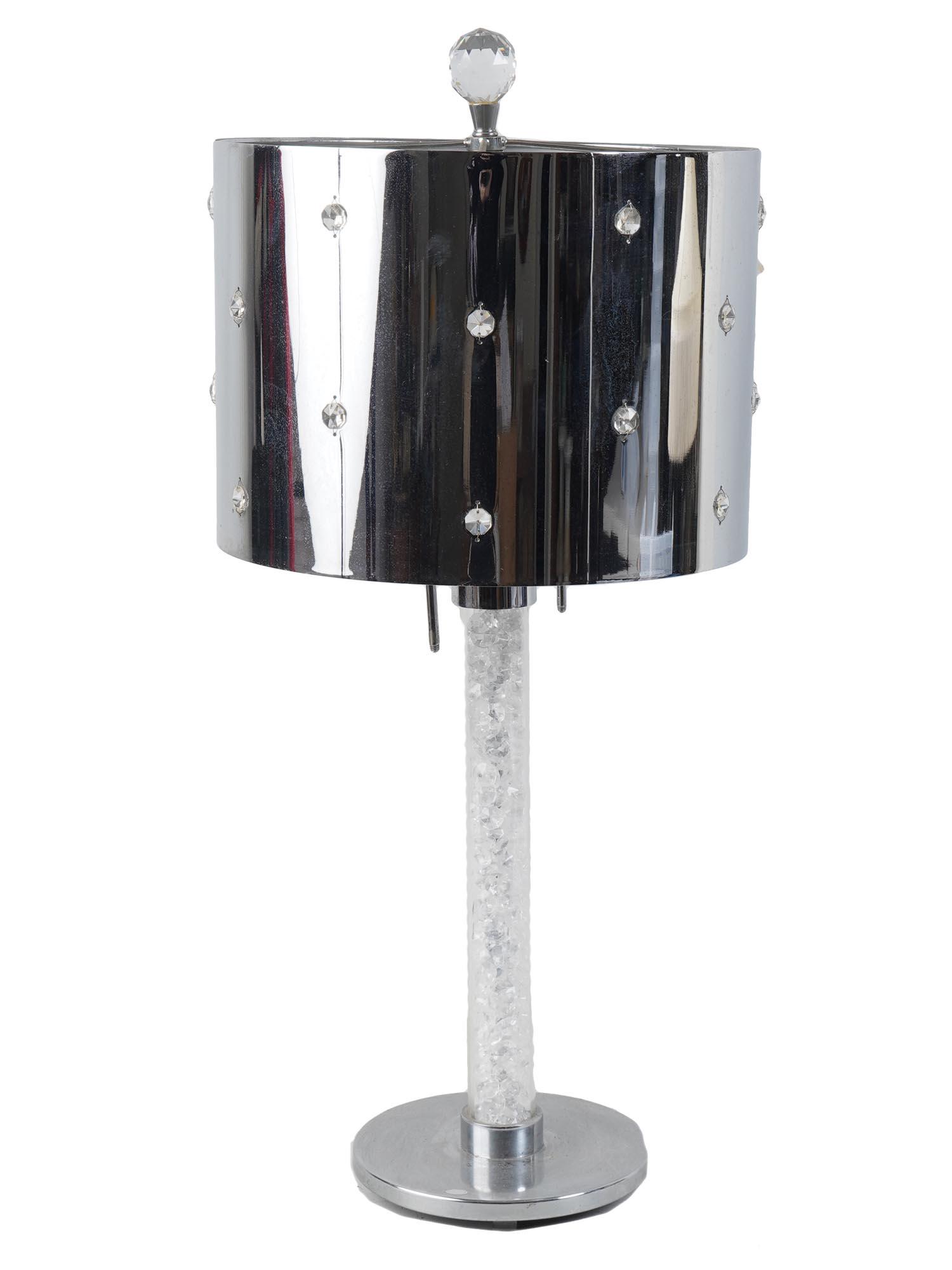 VINTAGE METAL ANG GLASS LAMP MODERN ART DECO (1 of 6)