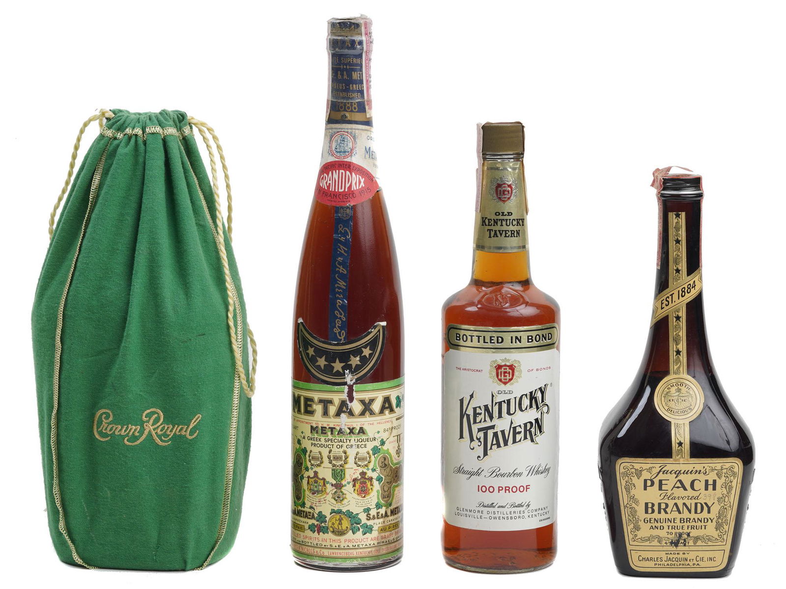 FOUR VINTAGE SEALED AMERICAN BOTTLES (1 of 4)