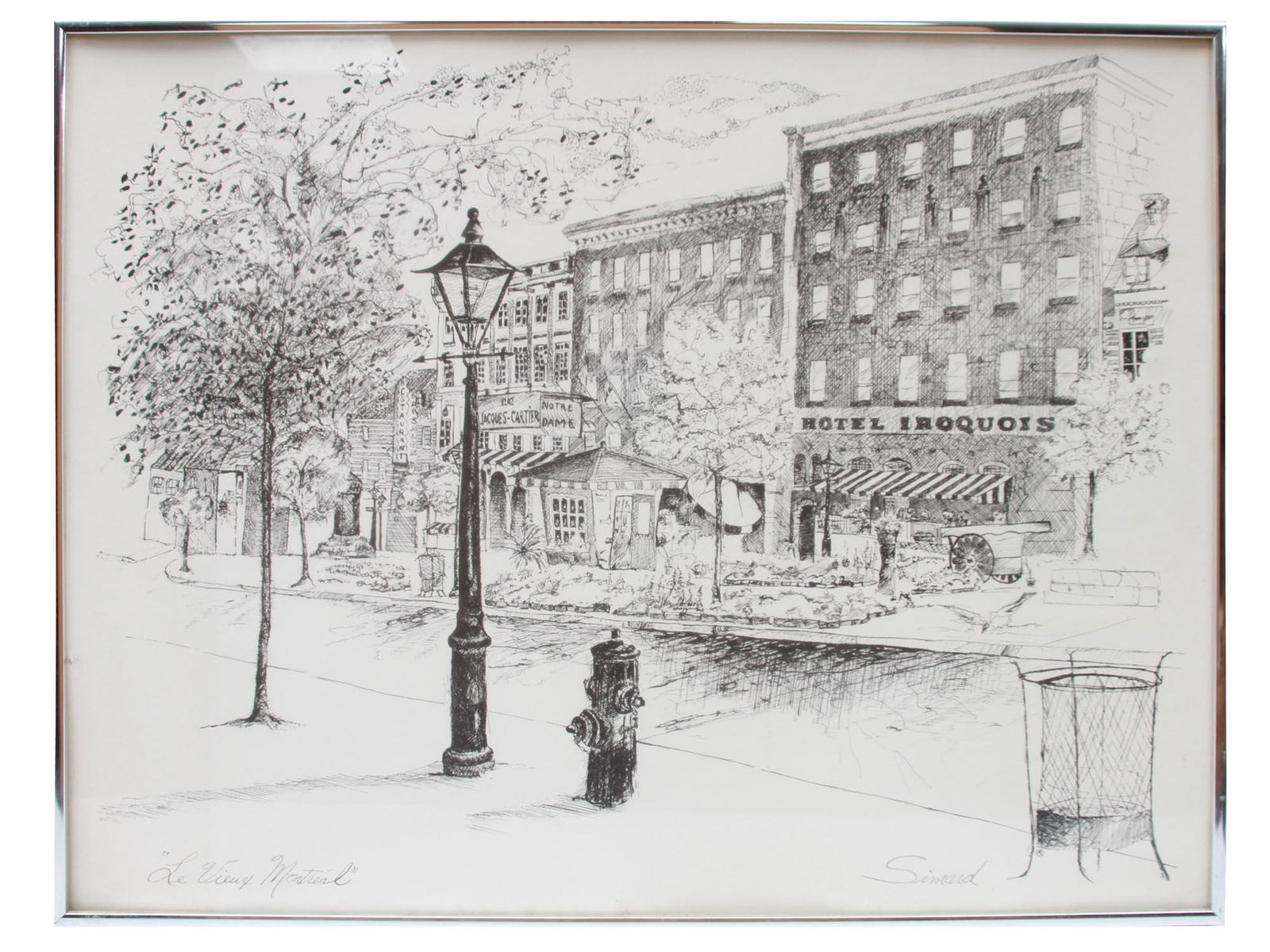 A VINTAGE CANADIAN ART PRINT SIGNED SIMARD (1 of 9)