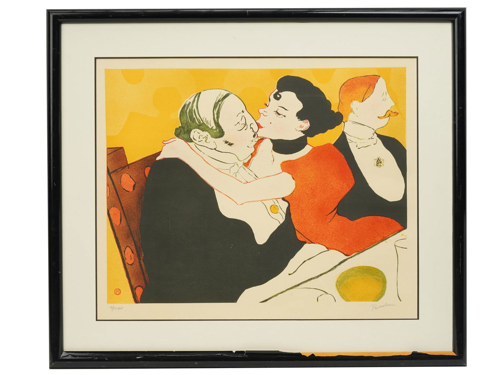A FRENCH LITHOGRAPH BY HENRY DE TOULOUSE LAUTREC (1 of 5)
