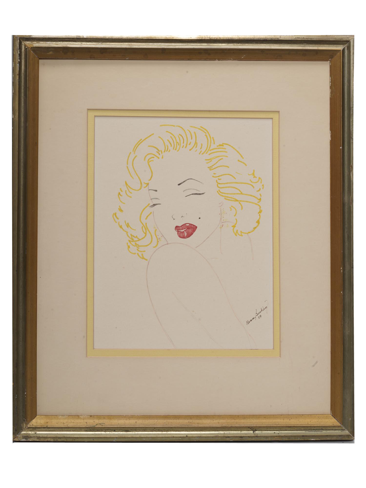 AMERICAN PENCIL INK PAINTING MONROE BY K BUCKLEY (1 of 6)