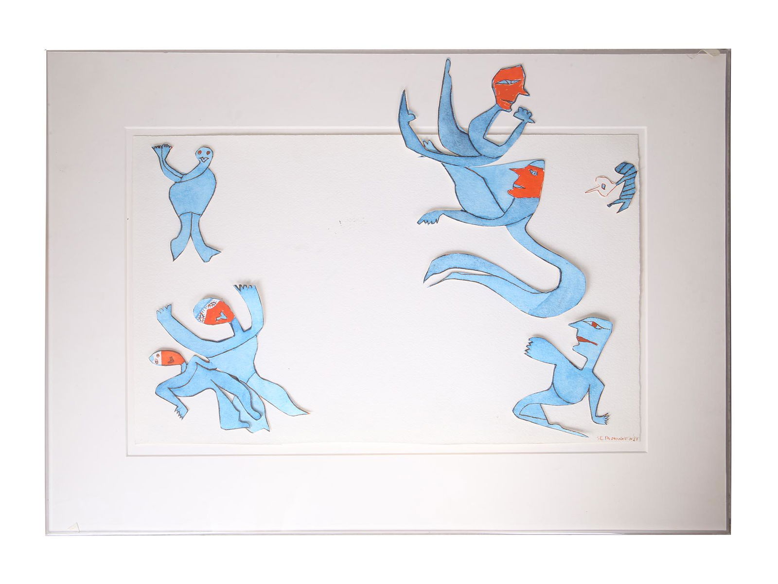 MIXED MEDIA COLLAGE PAINTING SIGNED BY THE ARTIST (1 of 7)