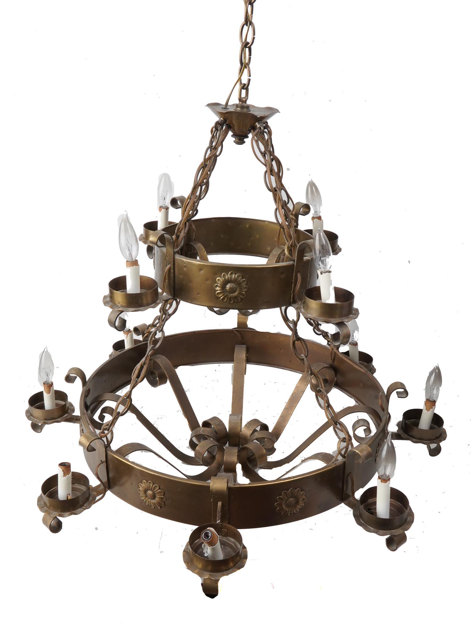 NEO MEDIEVAL METAL TWO LEVEL CEILING LAMP (1 of 4)