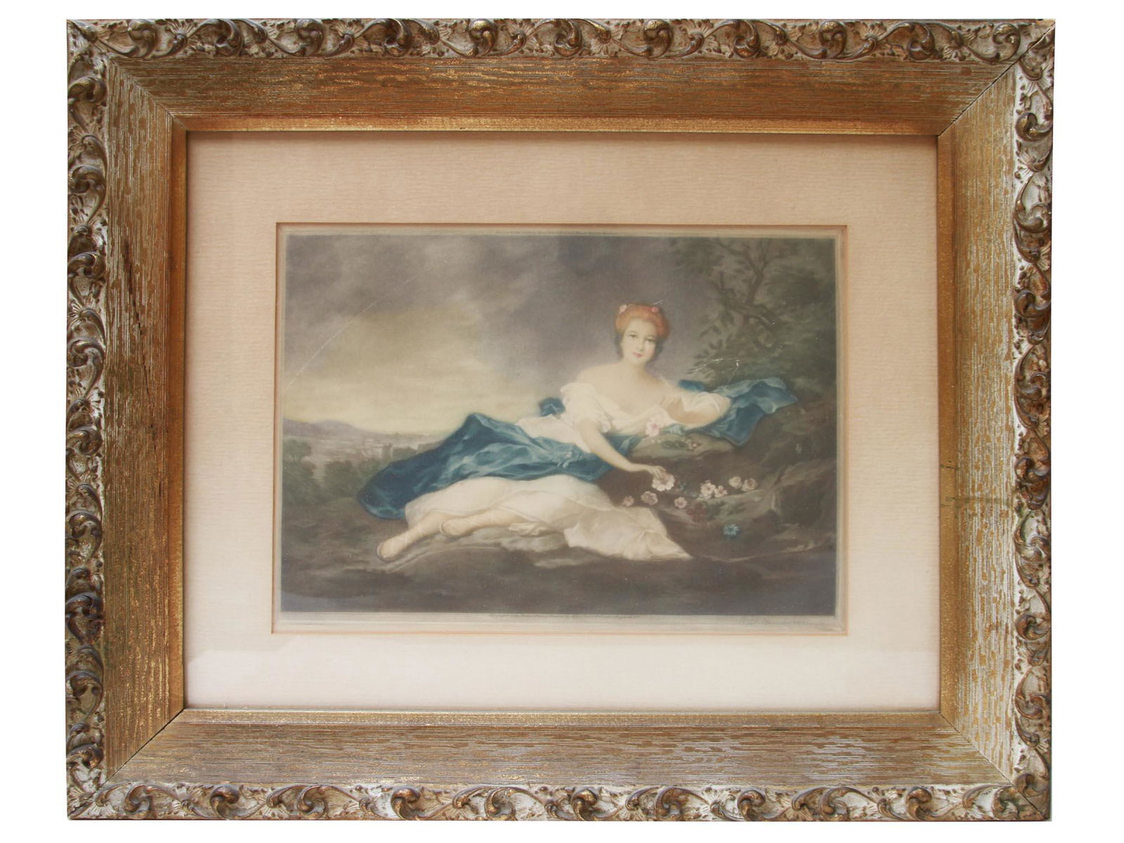 WILLIAM ANDERSON LITHOGRAPH OF A FEMALE IN FIELDS (1 of 6)