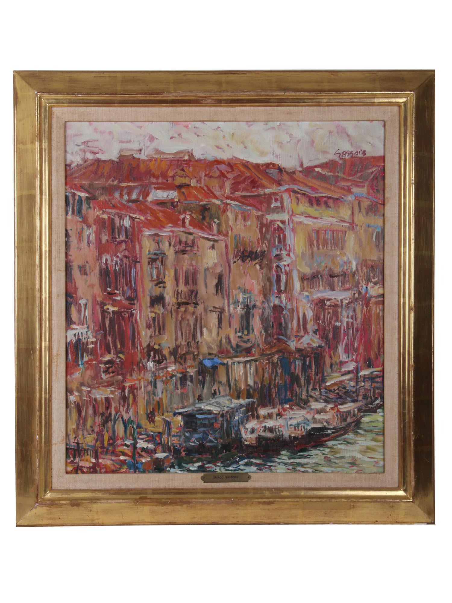VINTAGE ABSTRACT VENICE PAINTING BY MARCO SASSORE (1 of 6)