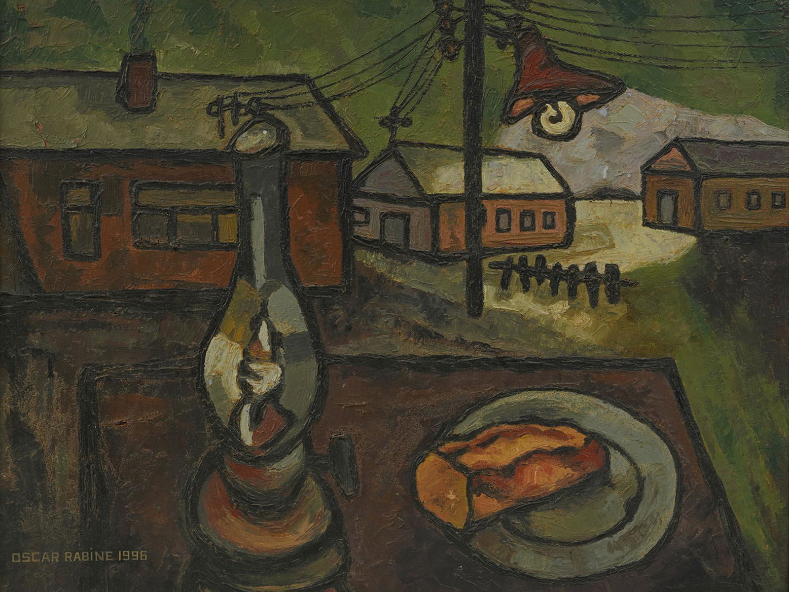 A RUSSIAN OIL PAINTING STILL LIFE BY OSCAR RABIN (1 of 5)