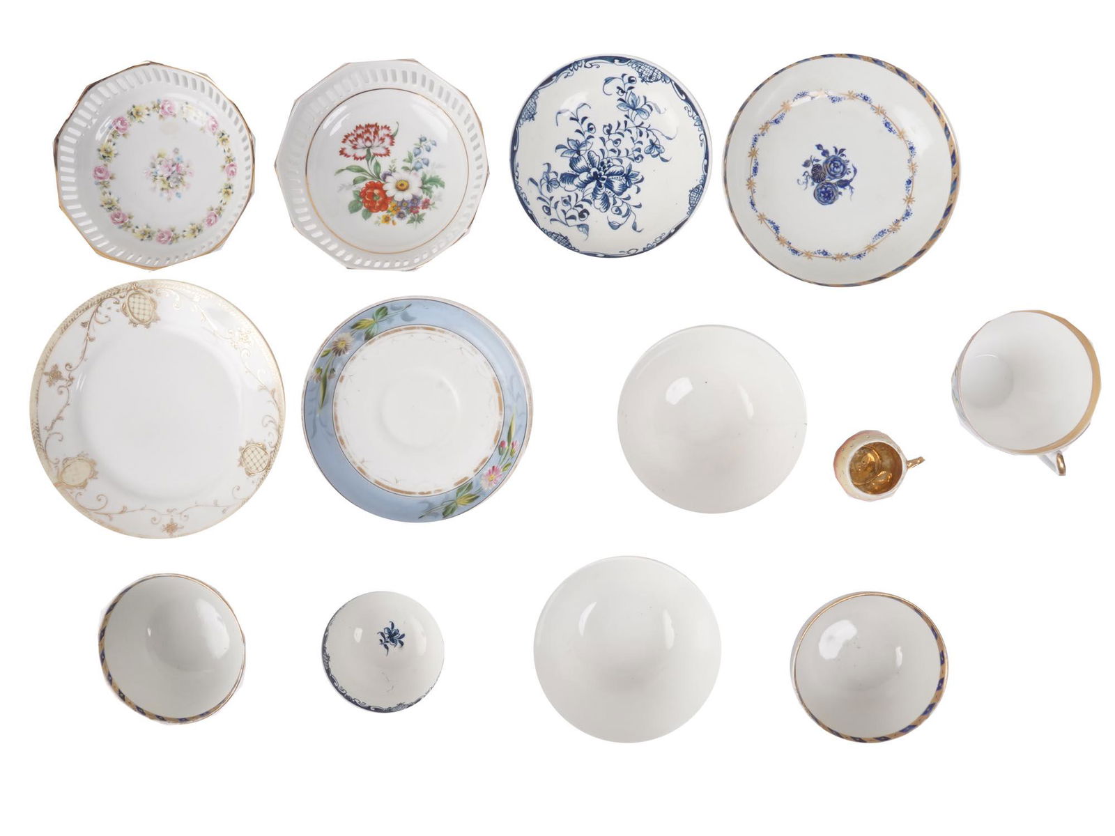 COLLECTION OF VARIOUS VINTAGE SAUCERS AND CUPS (1 of 9)