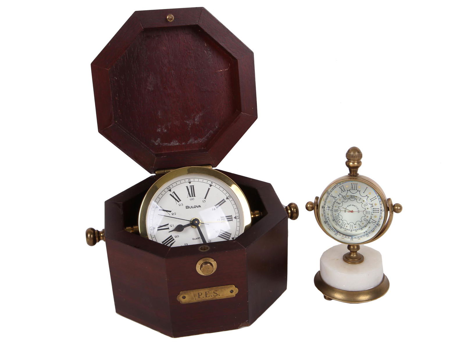 PAIR OF VINTAGE BULOVA IOB WEST END WATCH CLOCKS (1 of 10)