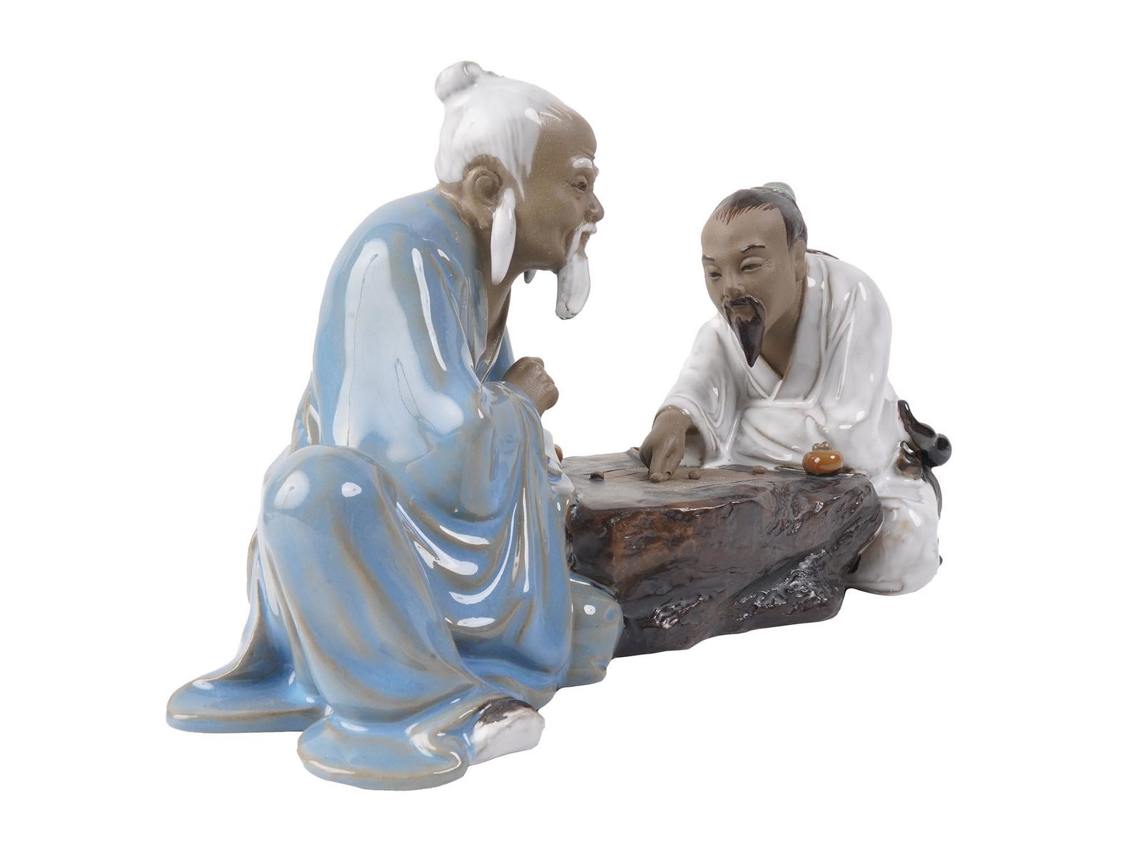 VINTAGE CHINESE SHEKWAN MUD MEN CERAMIC FIGURINE (1 of 6)