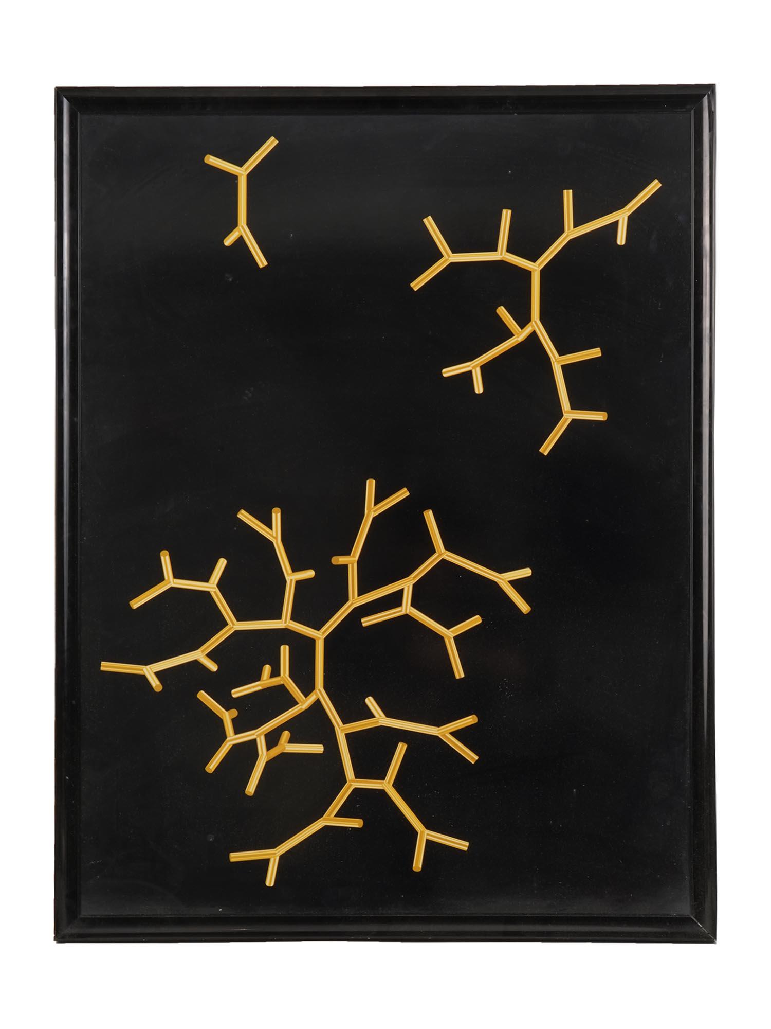 ABSTRACT CHEMICAL STRUCTURE FRAMED WALL PRINT (1 of 4)