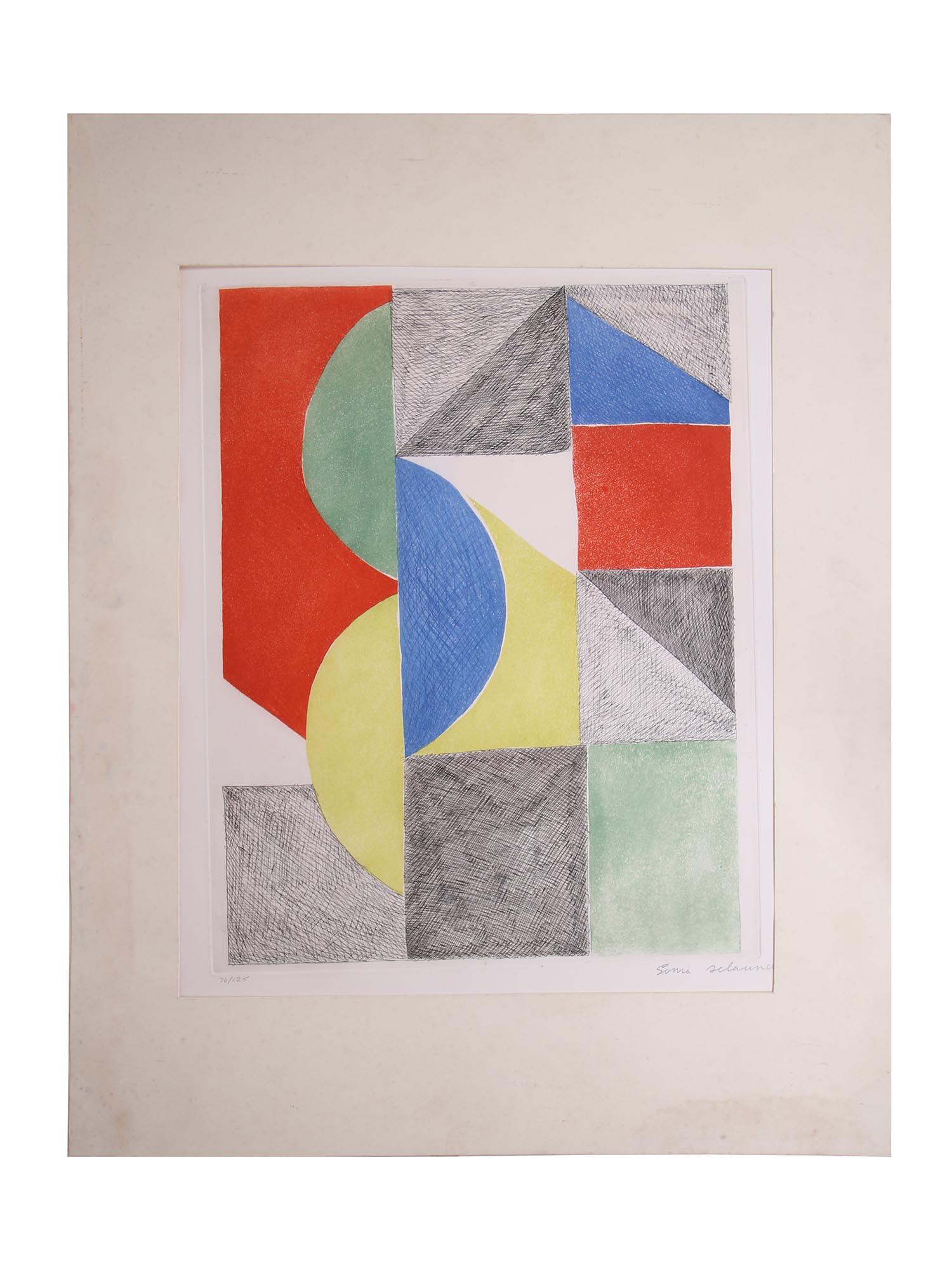 FRENCH ABSTRACT LITHOGRAPH BY SONIA DELAUNAY (1 of 7)