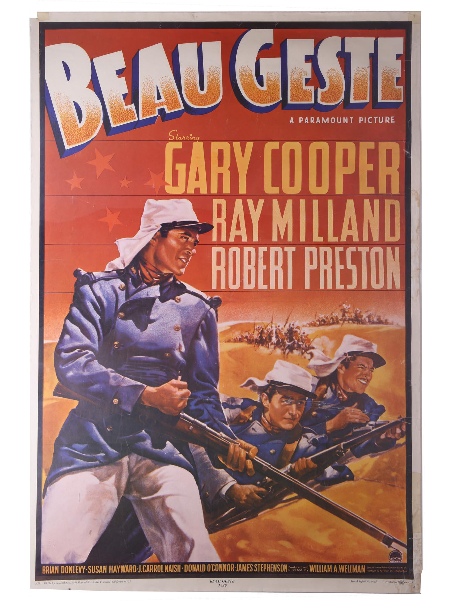 AMERICAN AD POSTER BEAU GESTE GARY COOPER MOVIE (1 of 11)