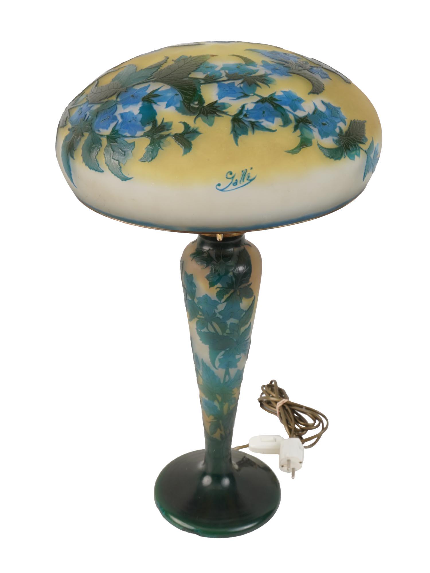 LARGE ANTIQUE ART NOUVEAU GALLE TABLE LAMP (1 of 11)