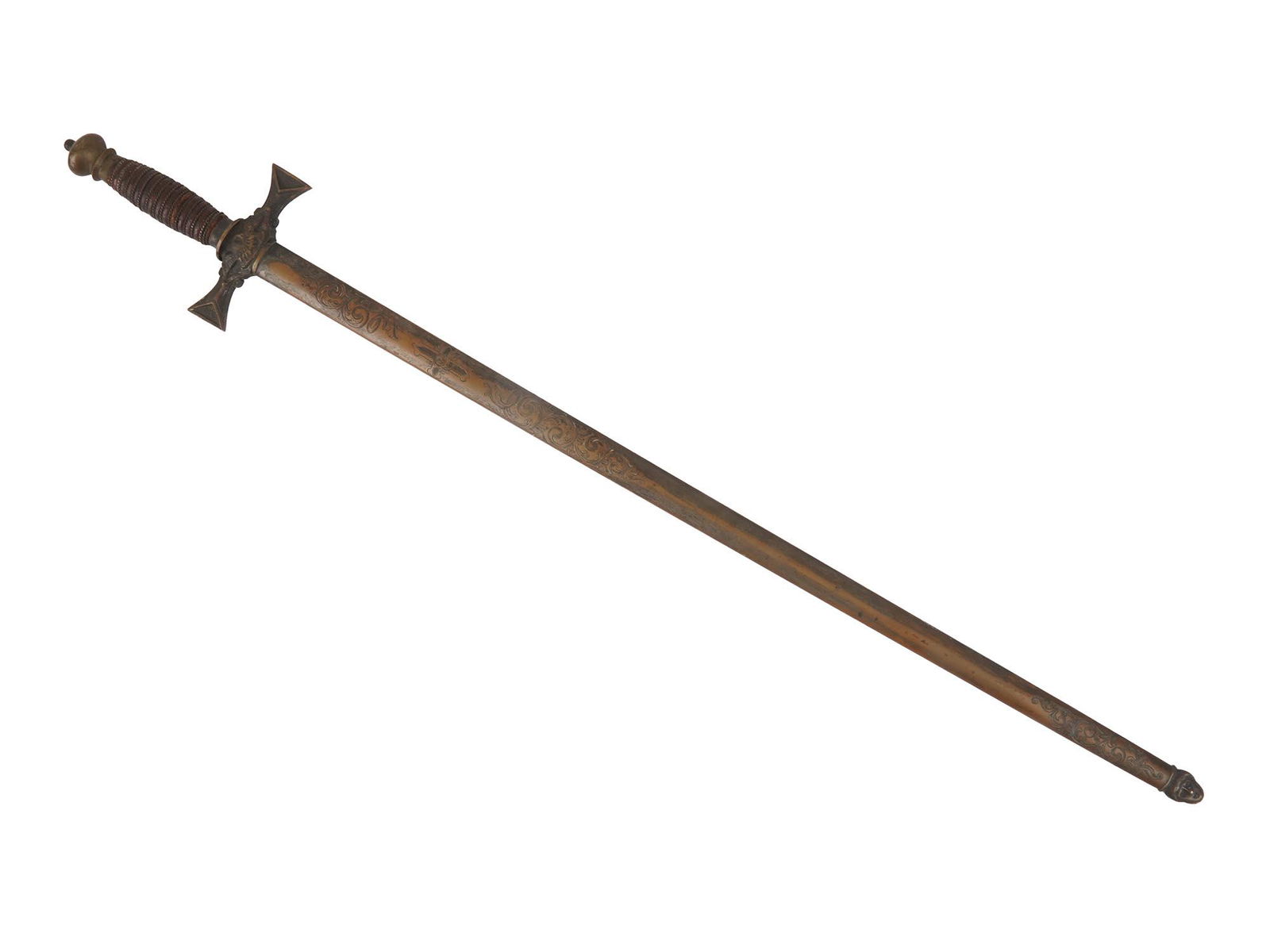 ANTIQUE 19 CENTURY AMERICAN EAGLE MASONS SWORD (1 of 13)